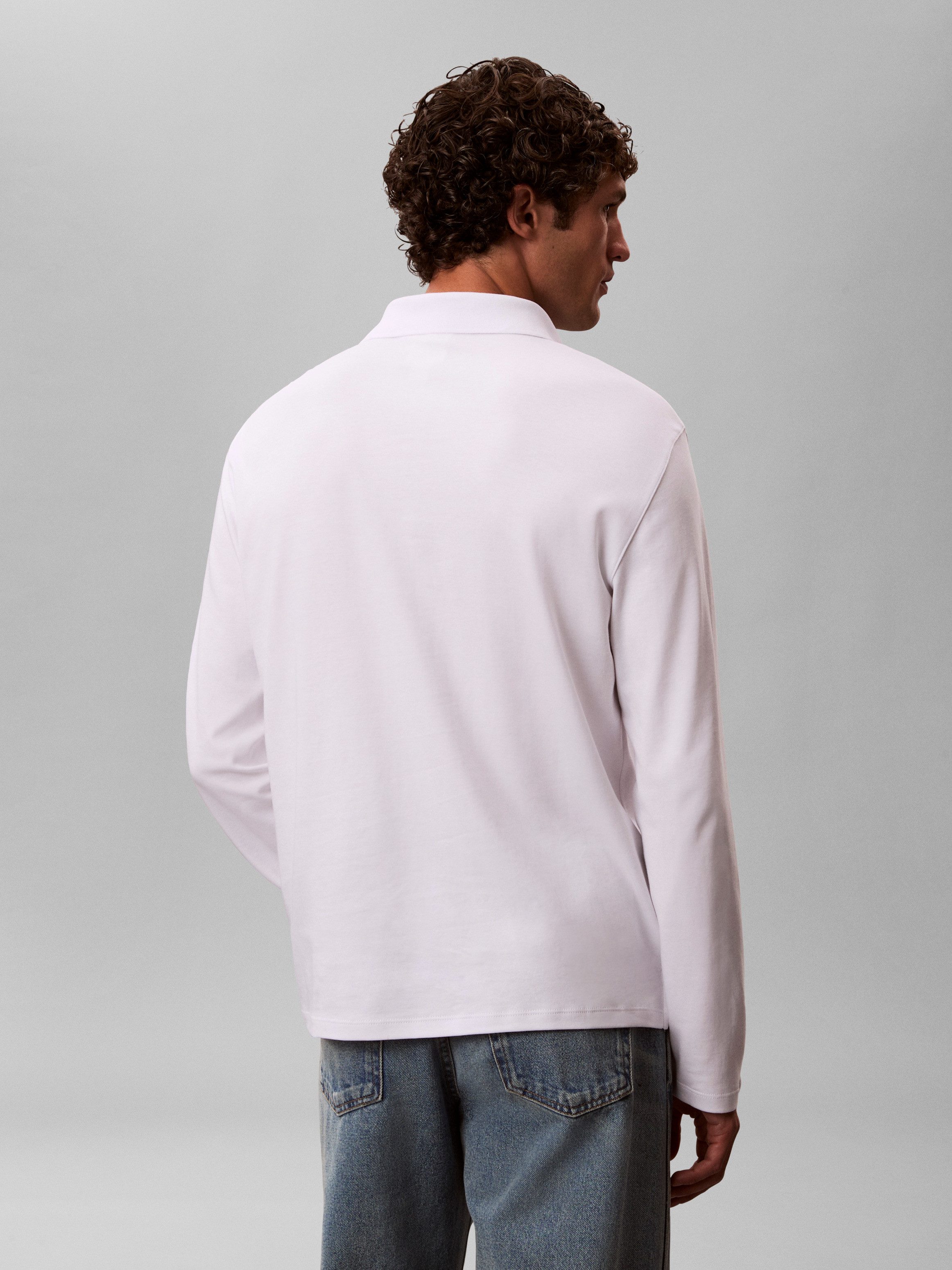 Calvin Klein Poloshirt met lange mouwen LS SUPIMA COTTON SOLID POLO