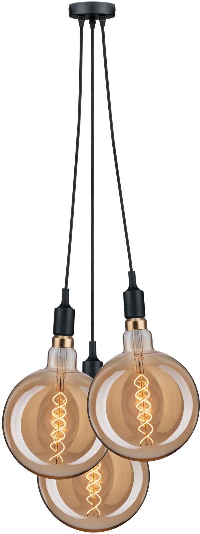 Paulmann Hanglamp Neordic Ketil max. 3x60W Zwart 230V Silikon/Kunststof (1 stuk)