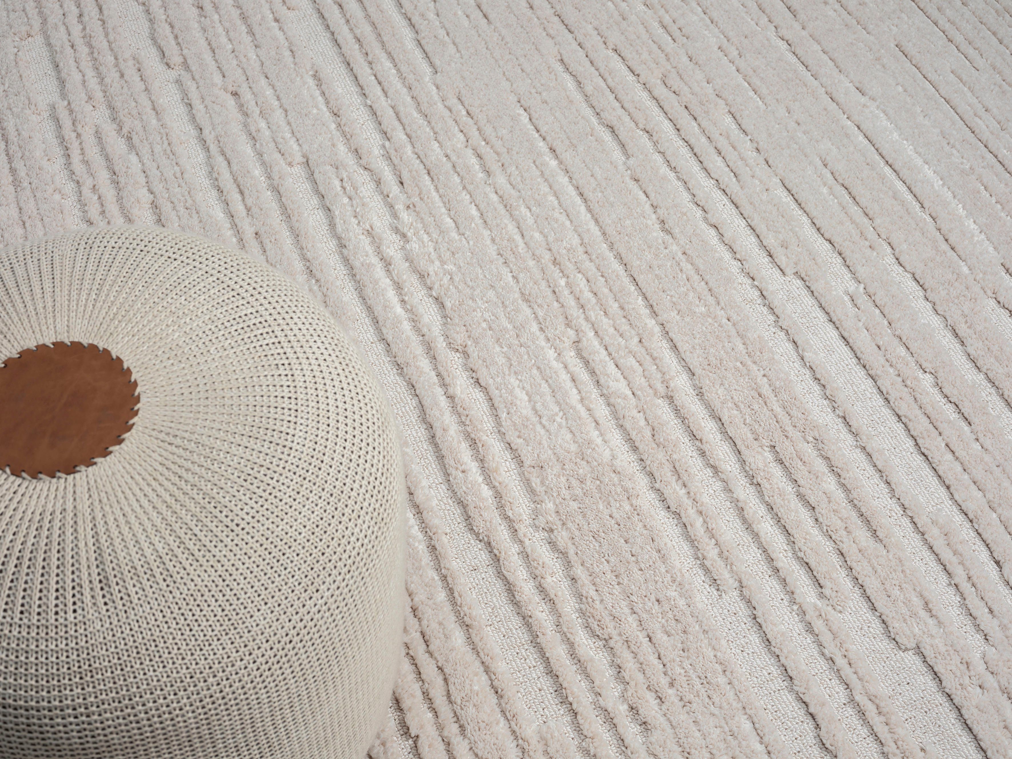 Myflair Möbel & Accessoires Vloerkleed Enya Uni-kleuren, hoog-laag effect, met franjes, bijzonder zacht