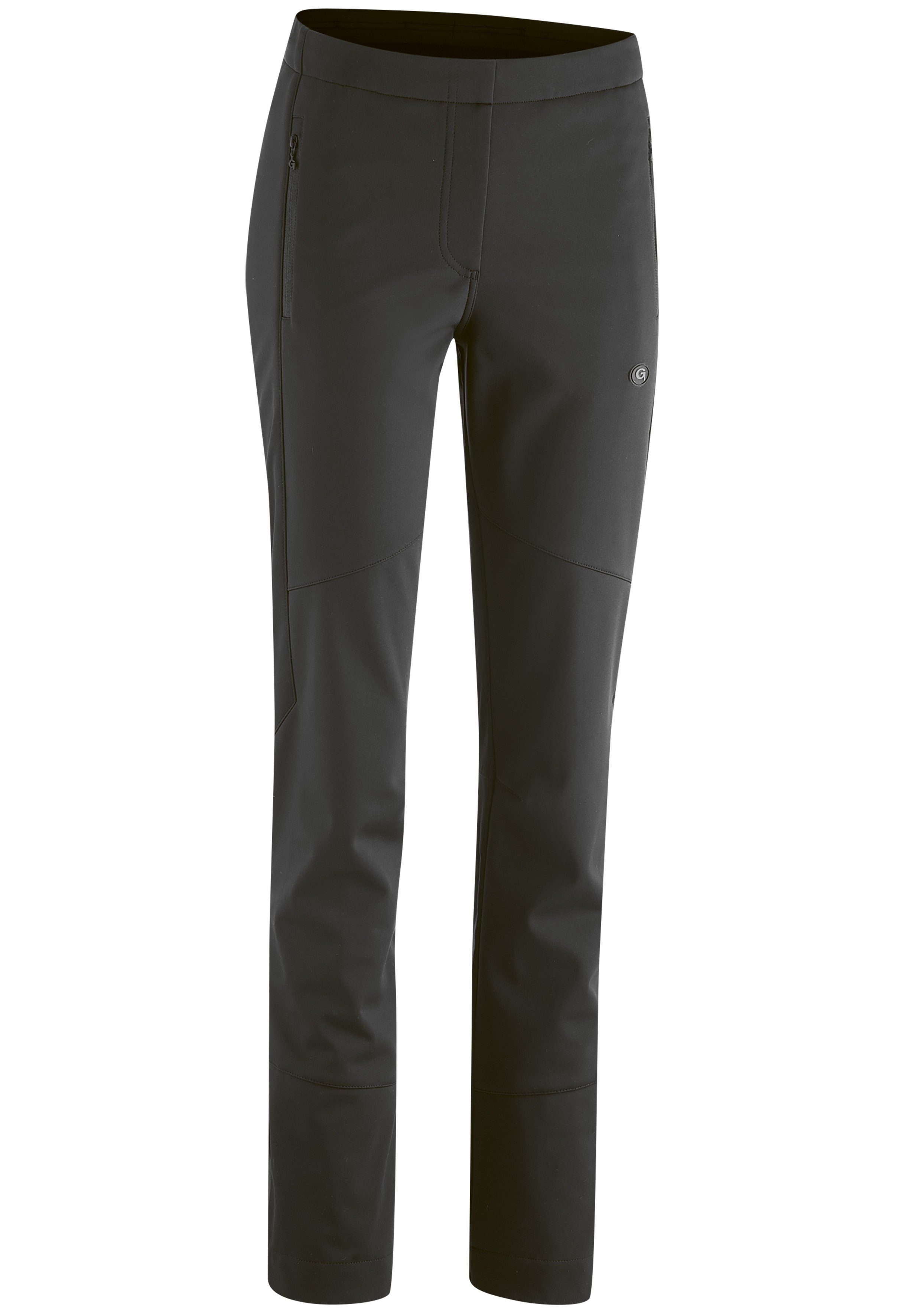 Gonso Fietsbroek Adventure Pants Softshell Hybrid W Dames fietsbroek, winddichte softshell-broek dames broeken maat 44 zwart