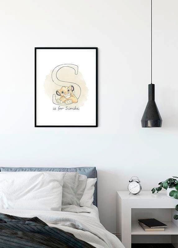 Komar Wanddecoratie S like SIMBA Wanddecoratie voor de kinderkamer - zonder lijst (1 stuk)