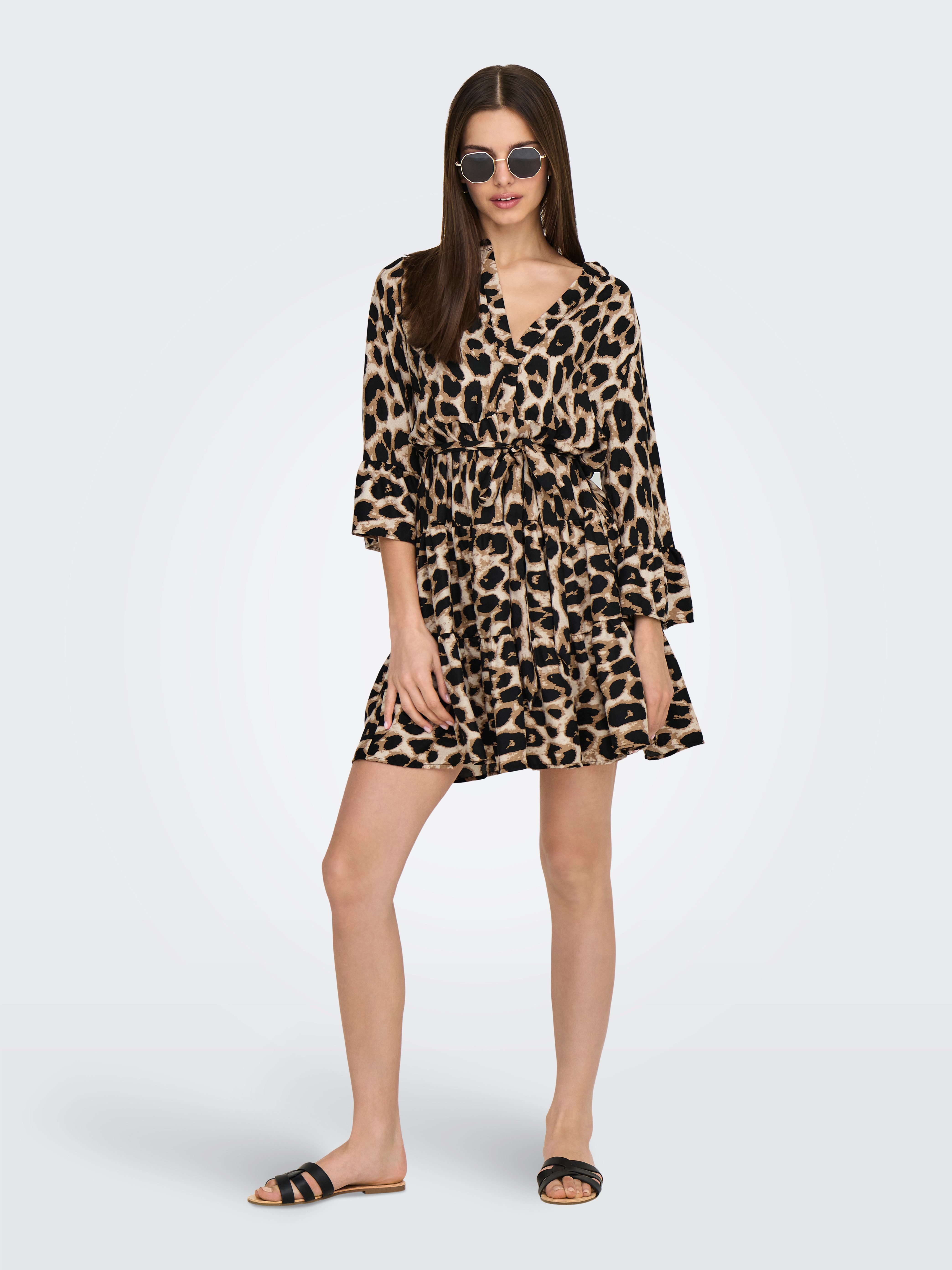 Only Tuniekjurk ONLATHENA LIFE 3/4 SHORT DRESS WVN NOOS
