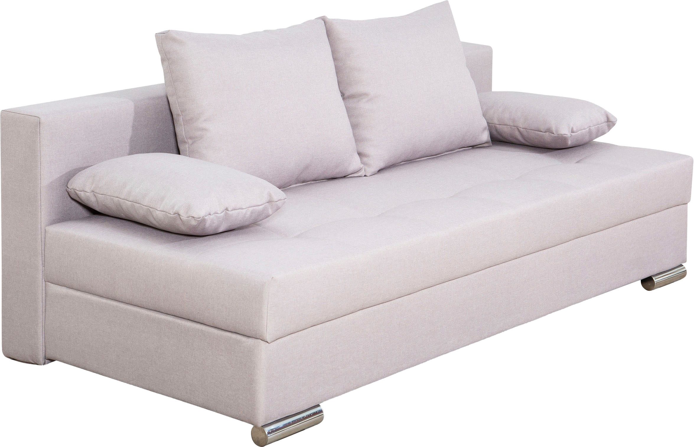 COLLECTION AB Slaapbank Tania met bedfunctie en bedlade comfortabele zitcomfort: veren-kern bekleding, inclusief rugkussen