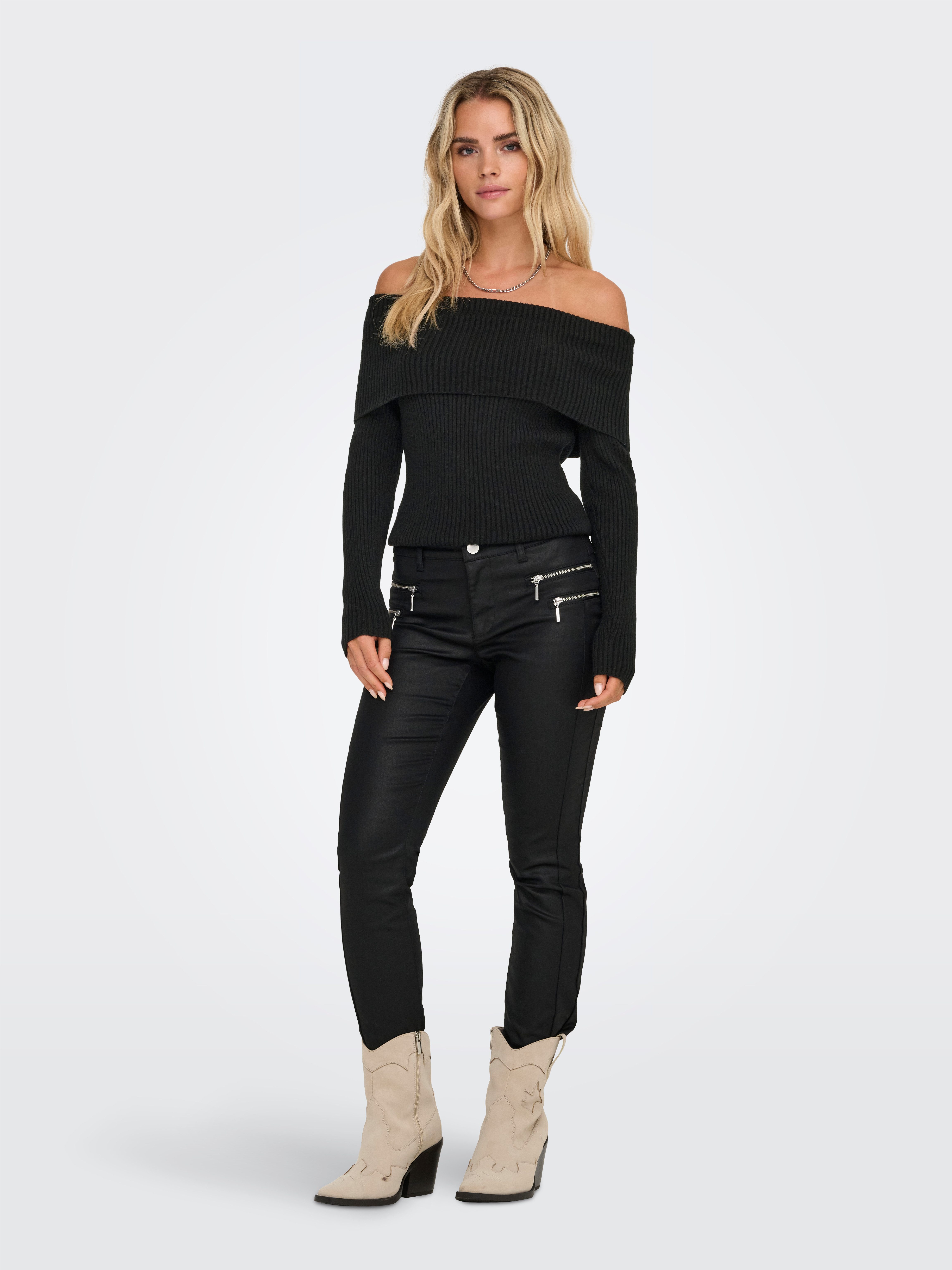 Only Gebreide trui ONLKATIA LS OFF SHOULDER KNT