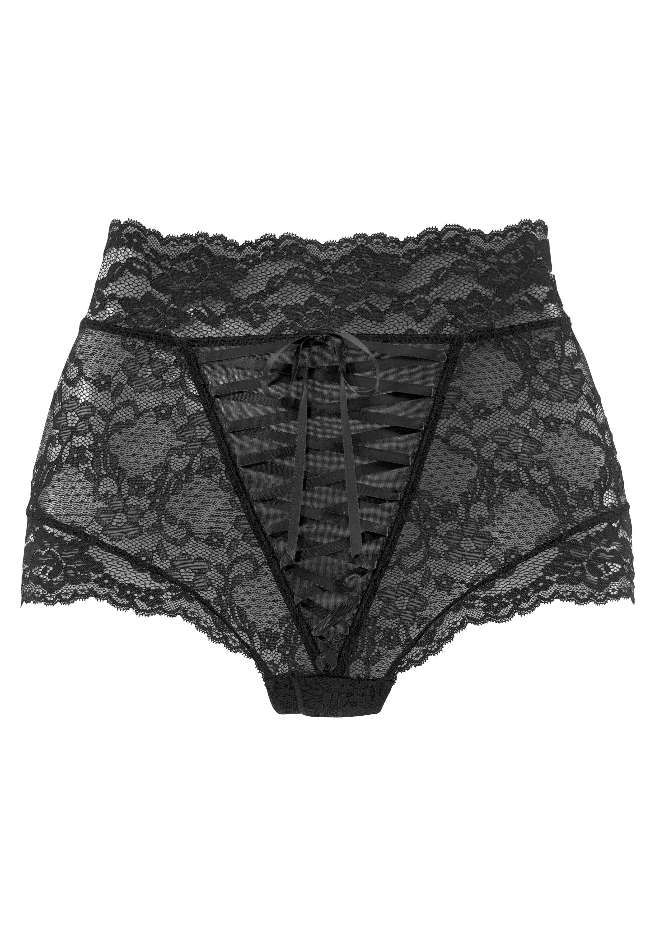 petite fleur gold High-waist-slip met kant en rijggarnering