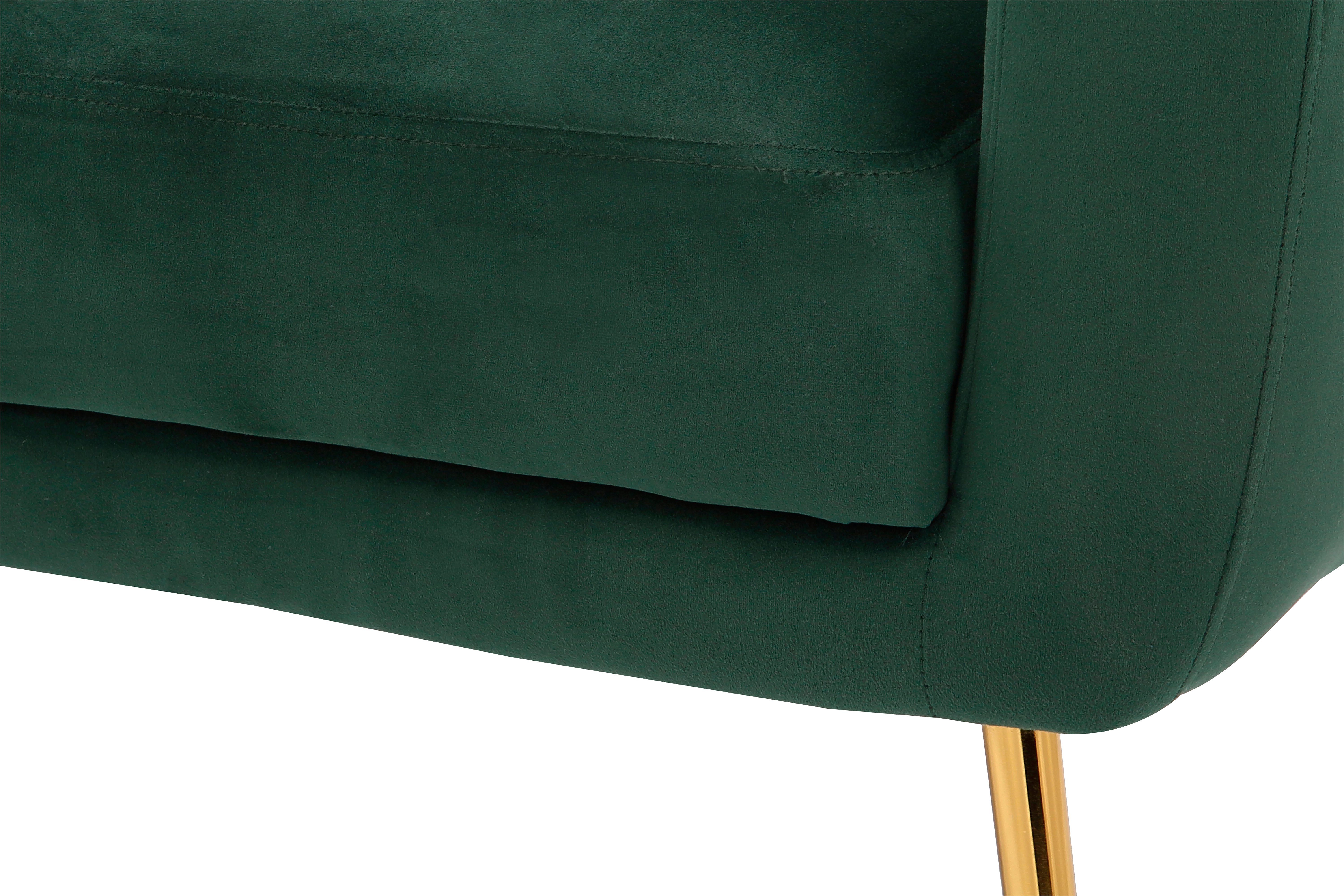 Kayoom Fauteuil Sofa Doreen 125, comfortabele fauteuil, eentonig ontwerp modern, ruimtebesparend, onderhoudsvriendelijk, fluwelen bekleding van stof (1 stuk)
