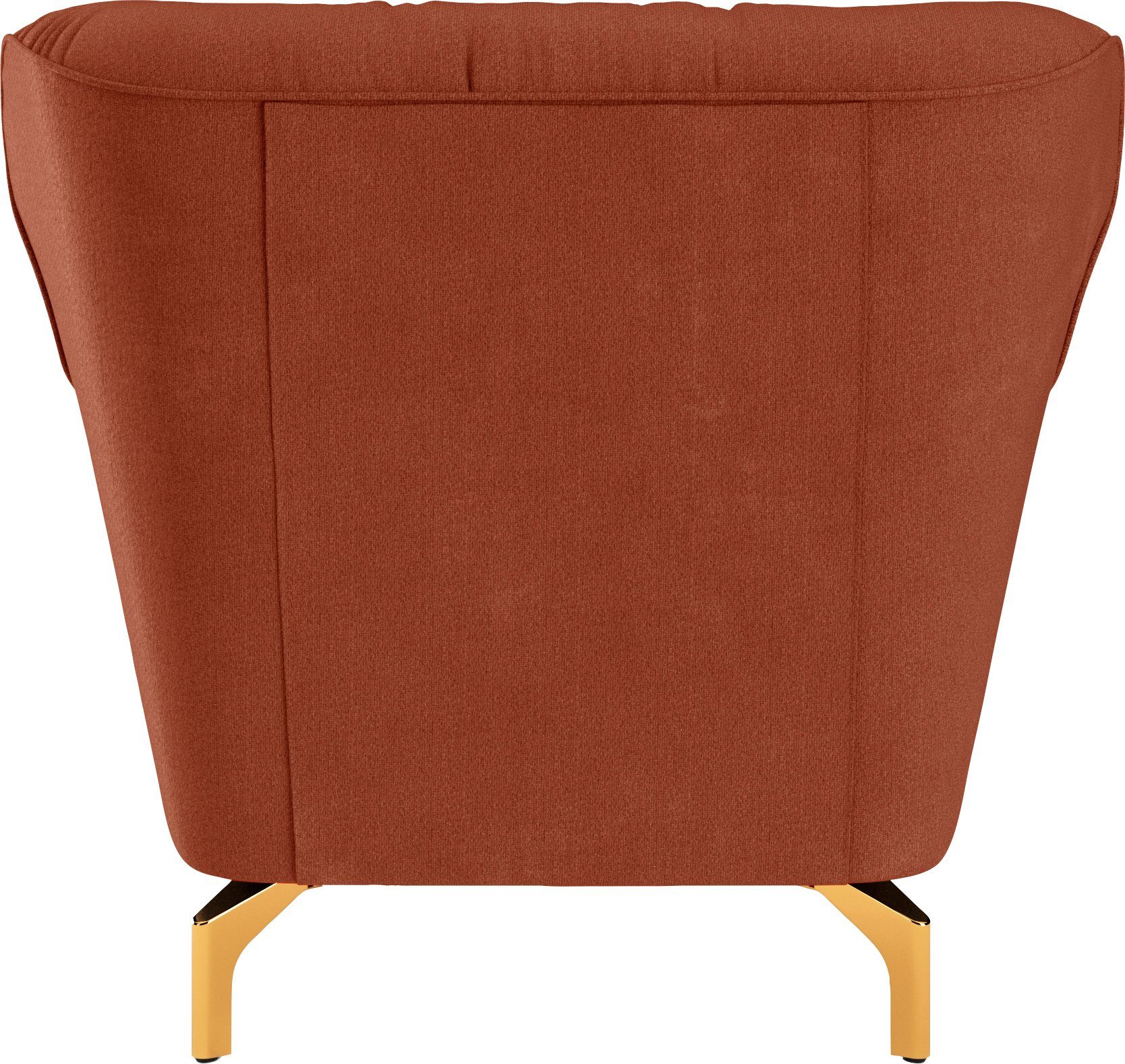 sit&more Fauteuil Orient 3 inclusief 1 sierkussen met strassteentjes, goudkleurige metalen poten