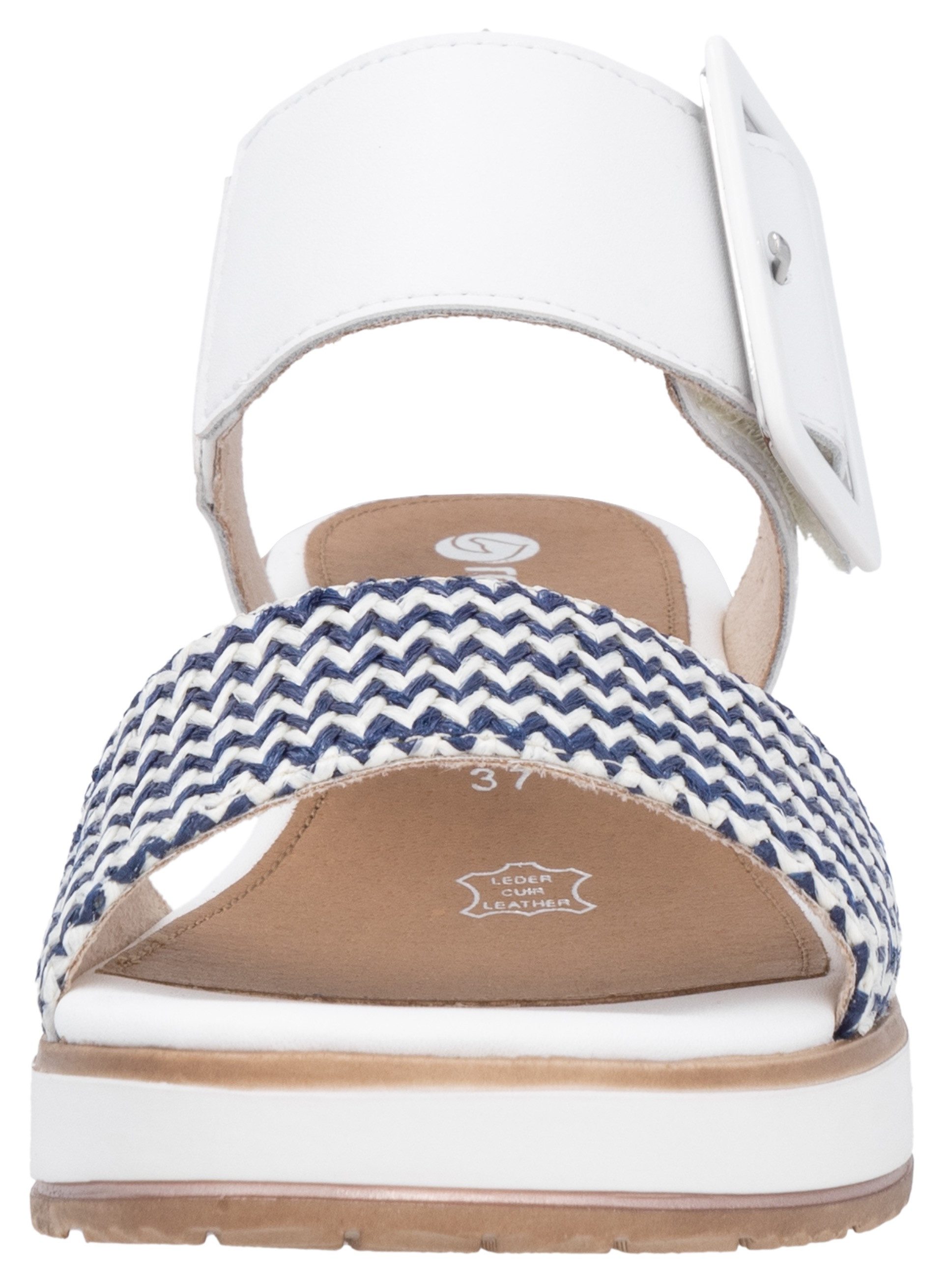 Remonte Sandaaltjes ELLE-Collection , zomerschoen, sandaal, comfortschoen met klittenband onder de siergesp