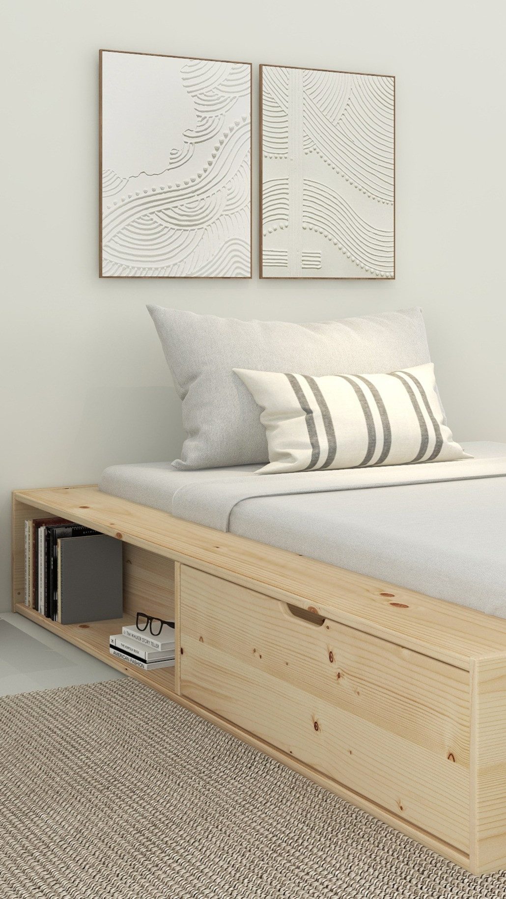 Home affaire Massief houten ledikant Erno, OTTOs keuze, BESTSELLER, opbergbank futonbed, 275KG belastbaar