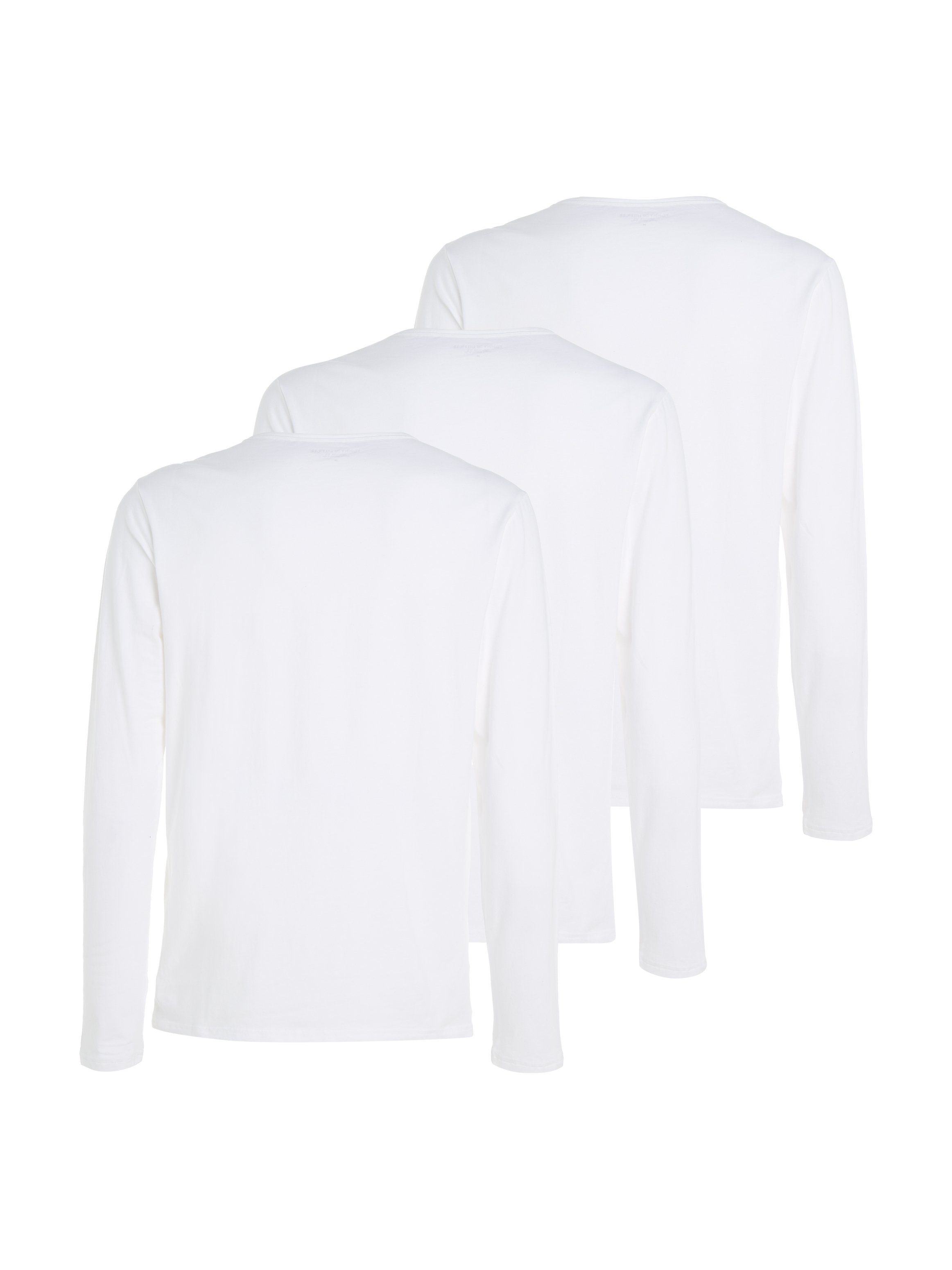 Tommy Hilfiger Underwear T-shirt 3P LS Tee met merklabel (Set van 3)