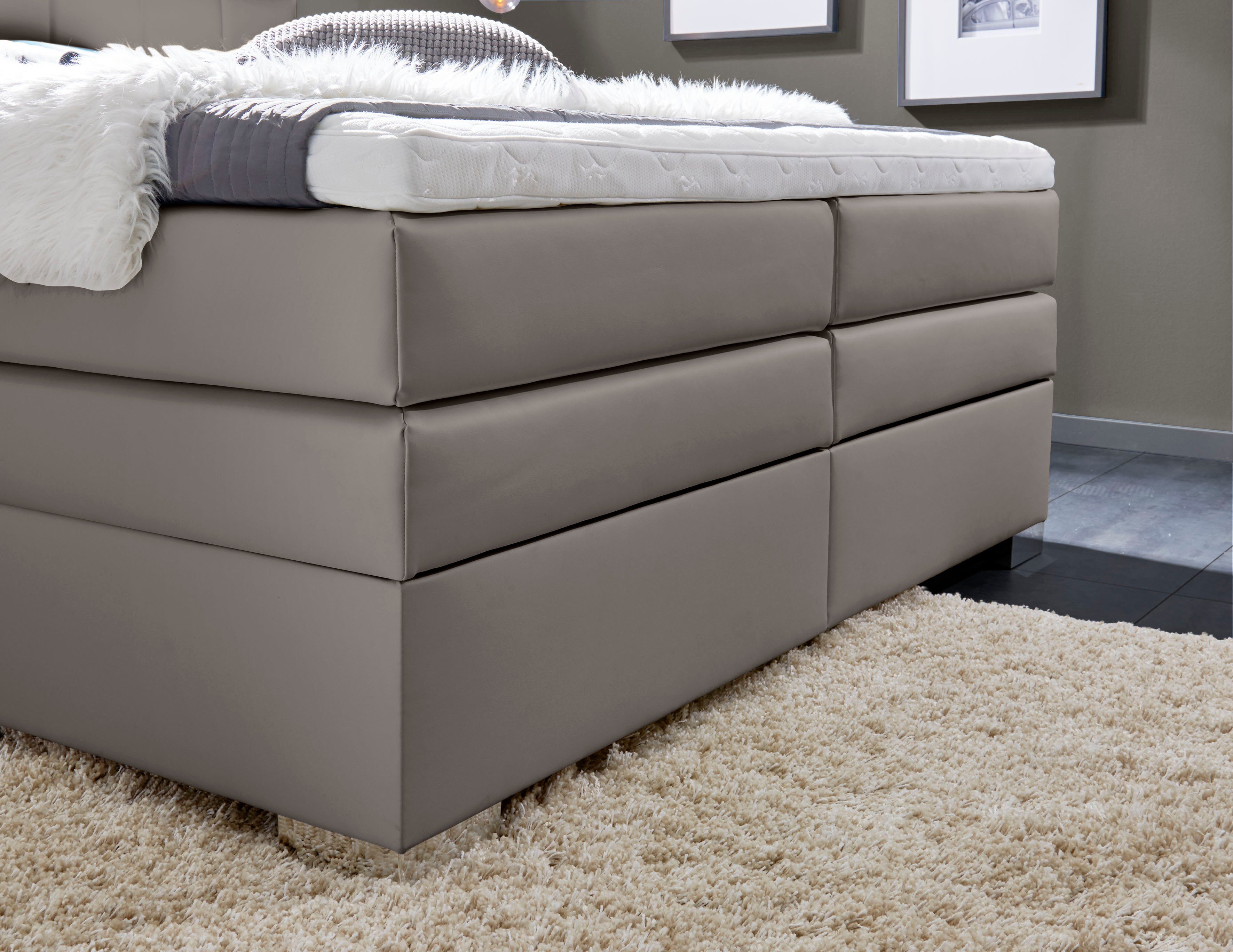 INOSIGN Boxspring Airdrie inclusief bedkist en topper