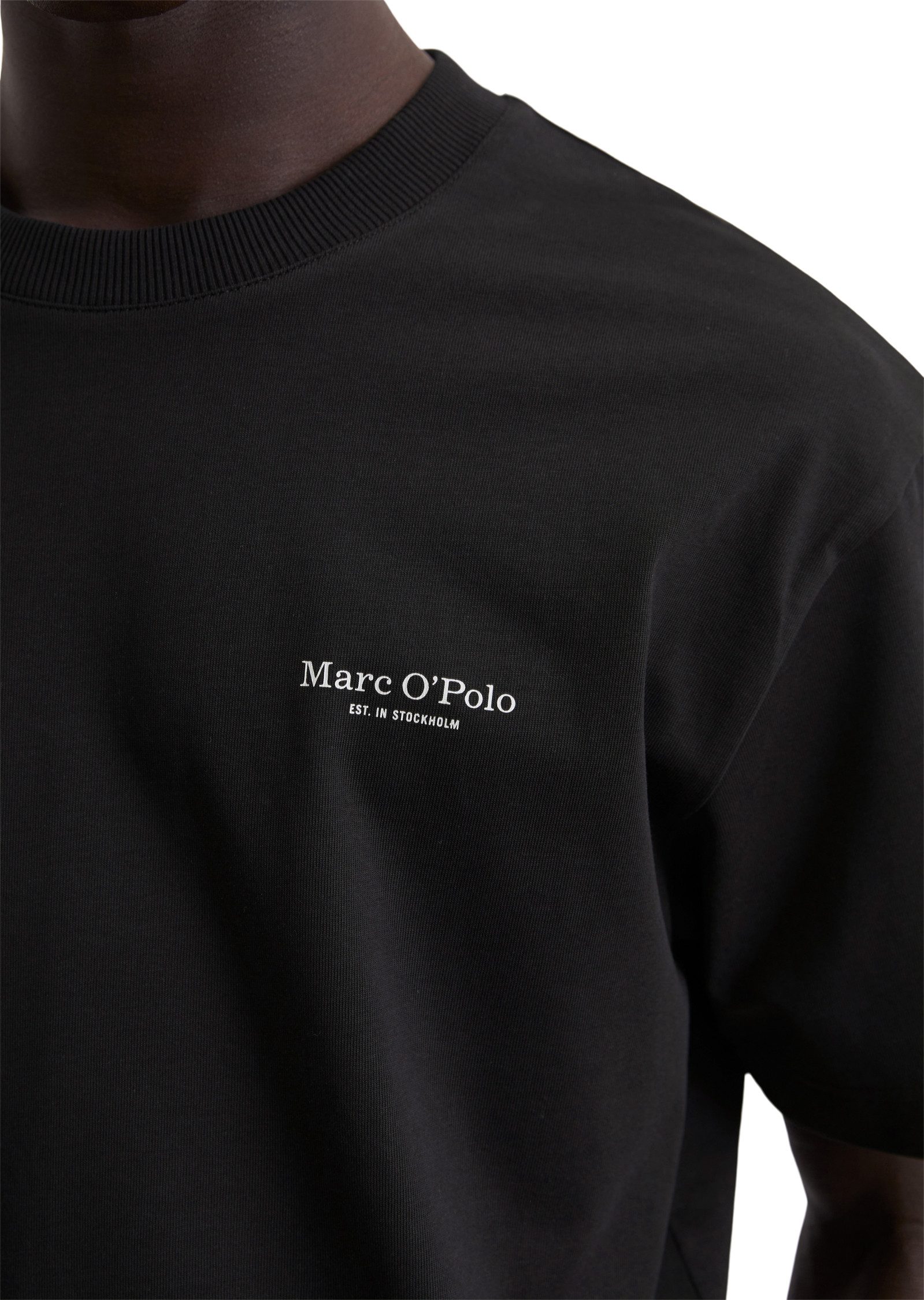 Marc O'Polo T-shirt met markante rugprint en logo-print aan de zijkant op de borst
