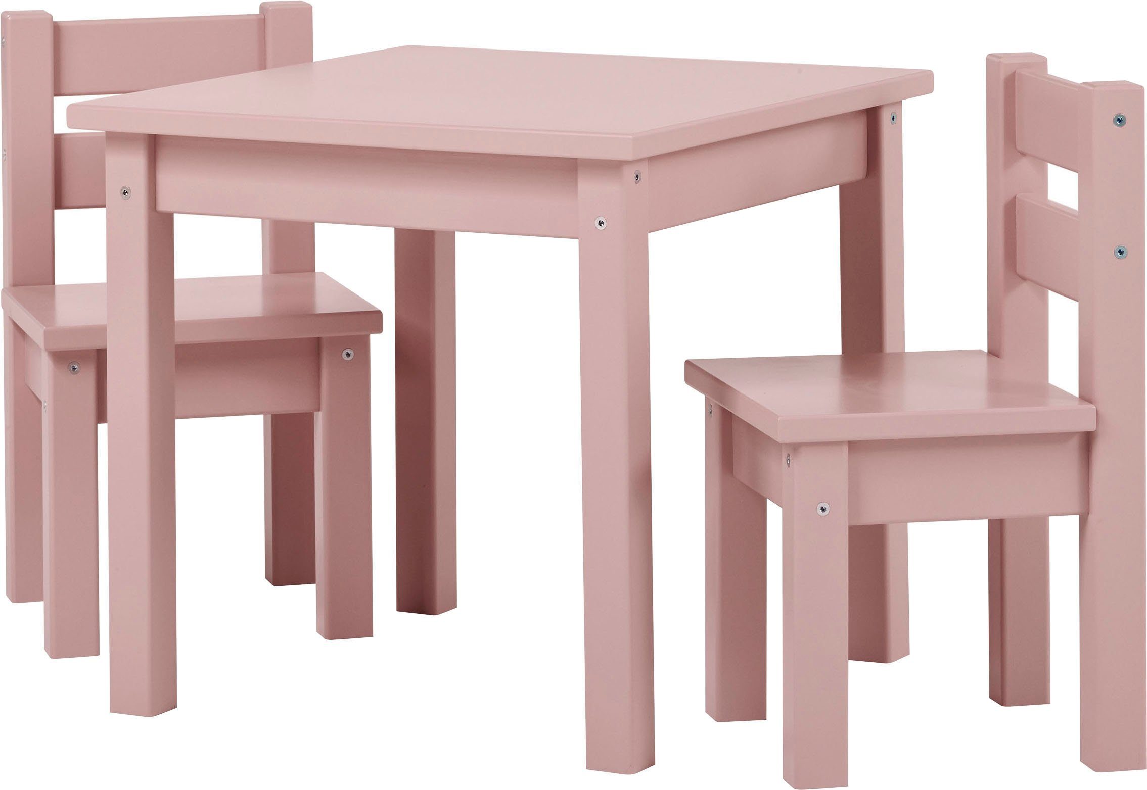 Hoppekids Kinderzithoek MADS kinderzithoek in vele kleuren, met twee stoelen (set, 3-delig)
