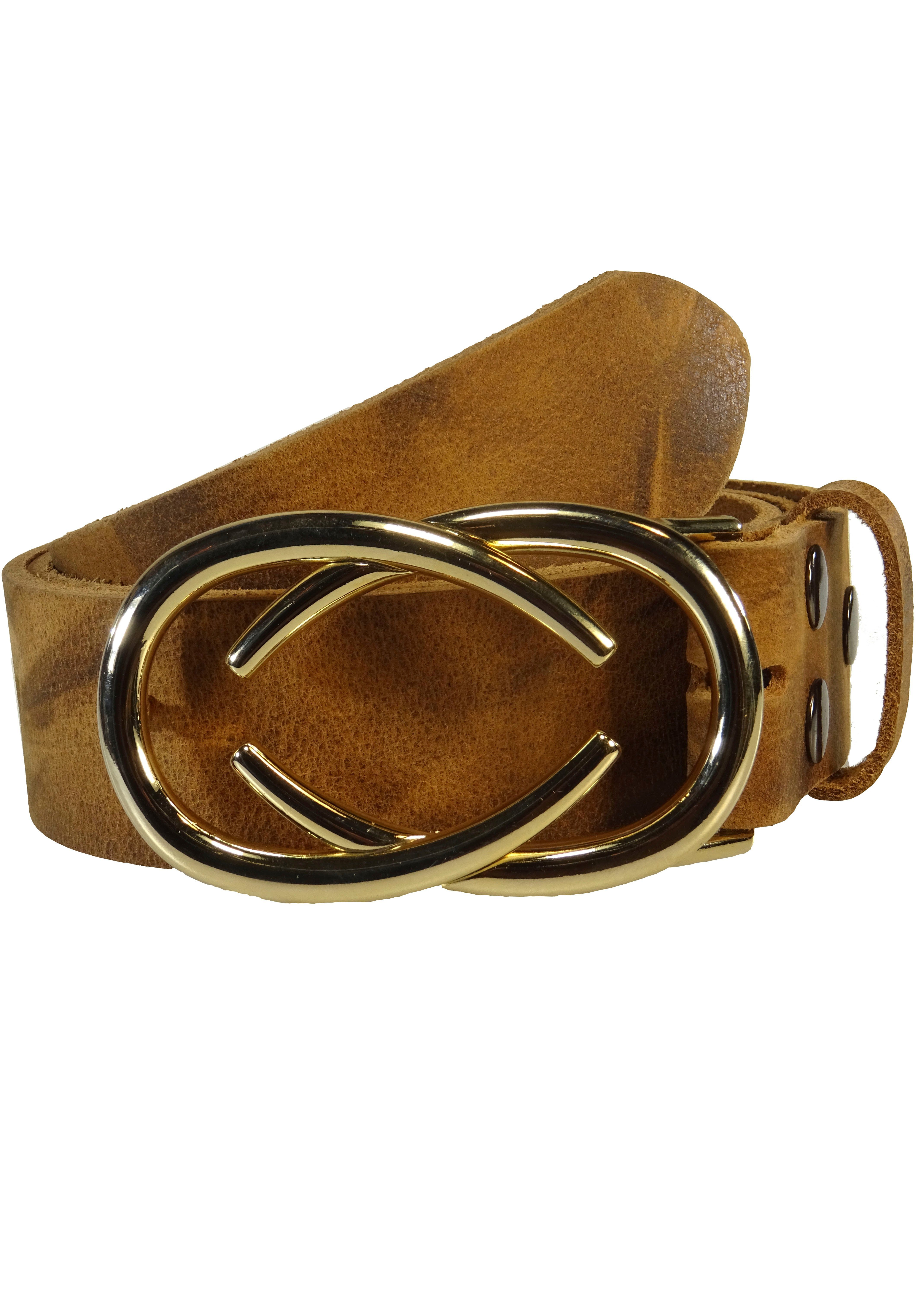RETTUNGSRING by showroom 019° Leren riem met verwisselbare sluiting "de elegante goud"
