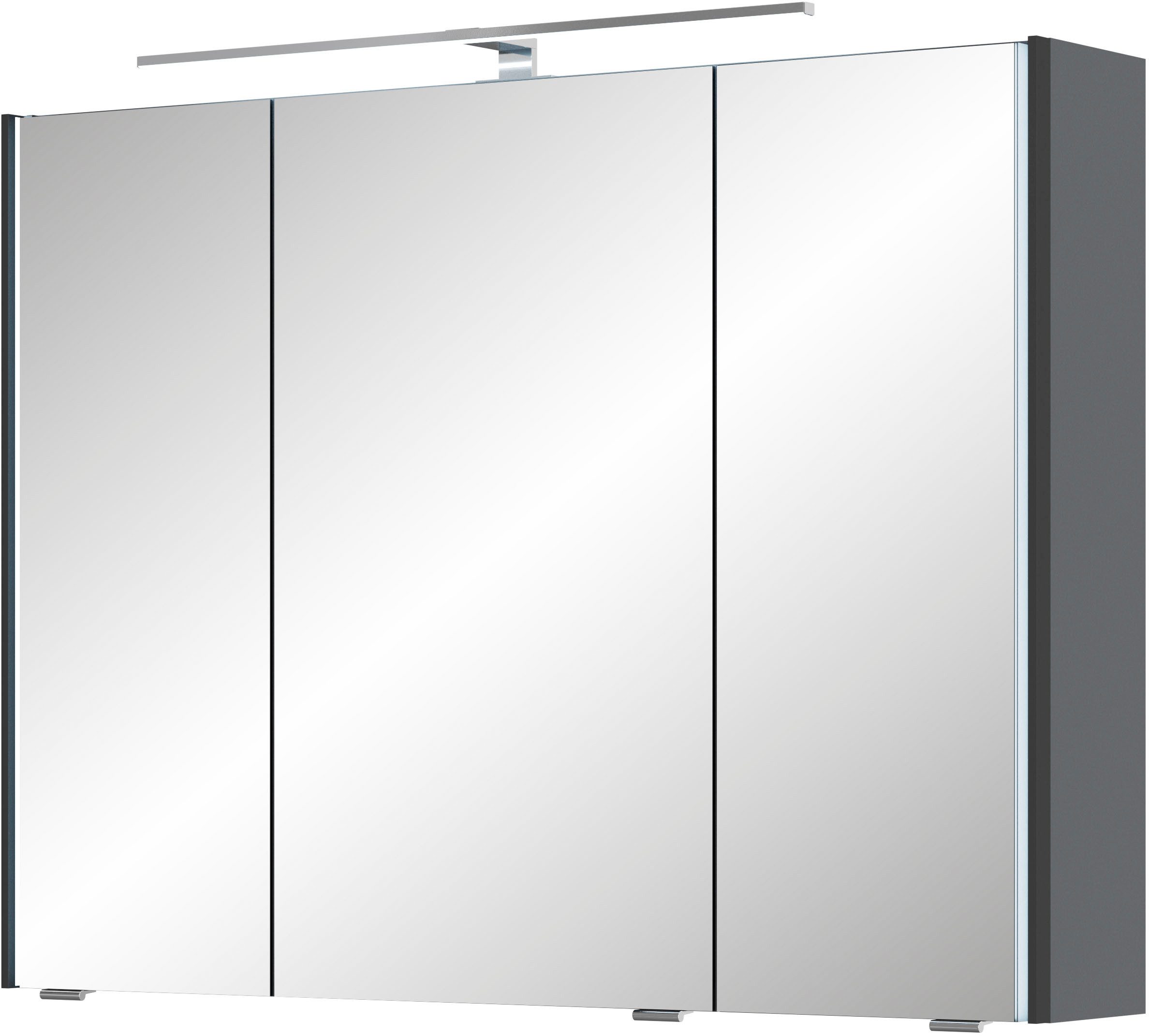 Saphir Spiegelkast Serie 7045 Badezimmer-Spiegelschrank inkl. LED-Beleuchtung, 3 Türen