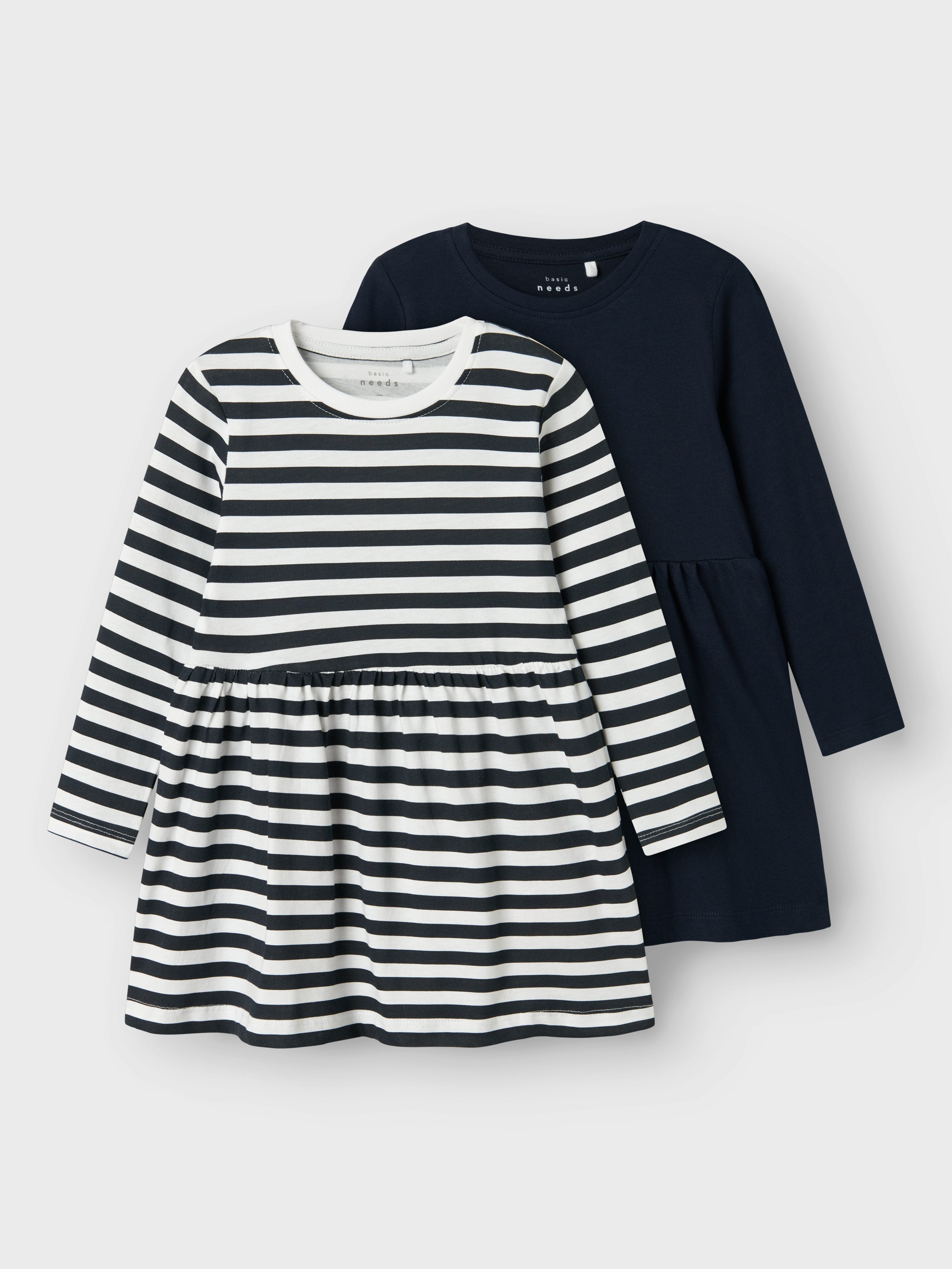 Name It Mini-jurk NMFVIVIA LS DRESS 2P NOOS (set 2-delig)