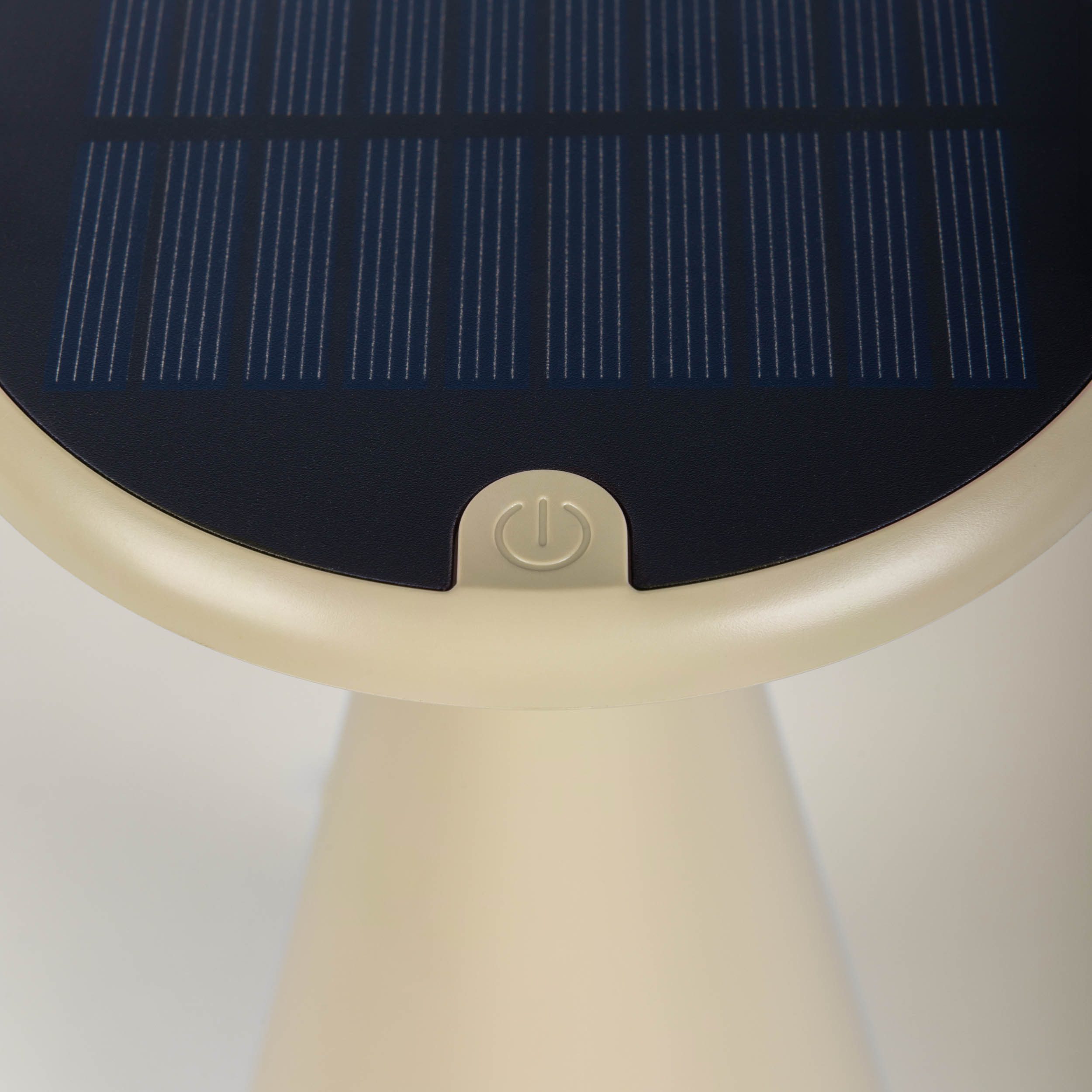 näve Led-tafellamp Palu Zonne-/accu-aangedreven, aanraking, dimbaar, geheugen, USB-C oplaadkabel, warmwit (1 stuk)