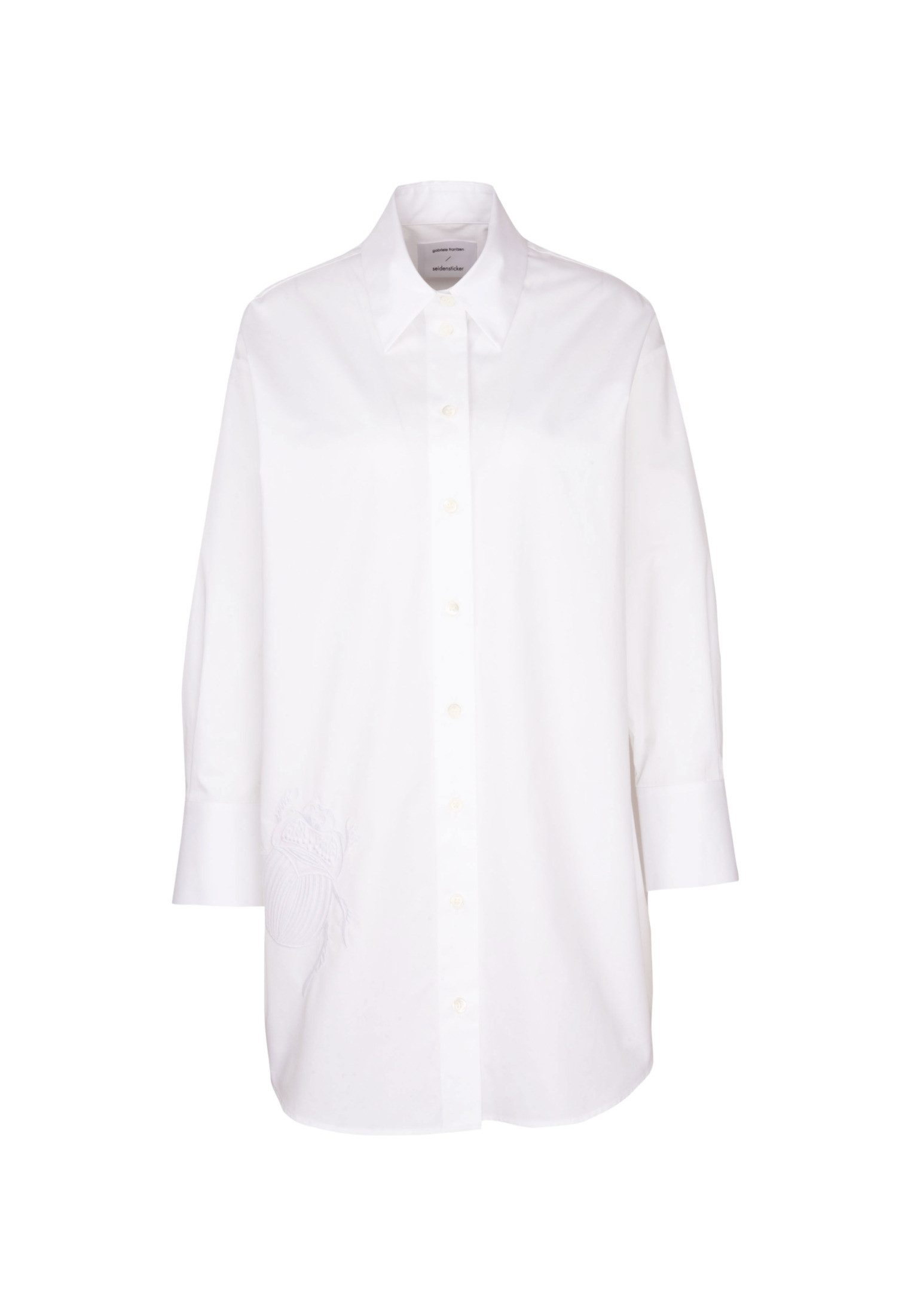 seidensticker Overhemdblouse Zwarte roos Lange mouwen kraag uni