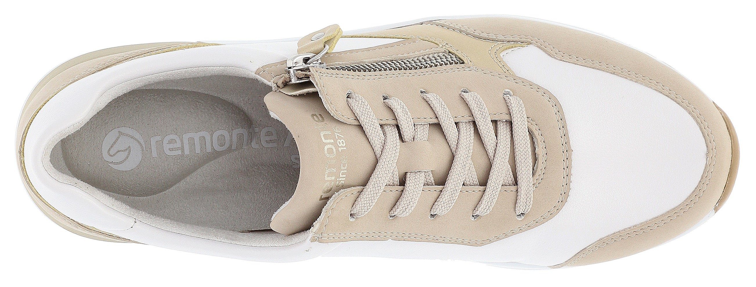 Remonte Sneakers met sleehak , vrijetijdsschoen, lage schoen, veterschoen, vegan verwerking
