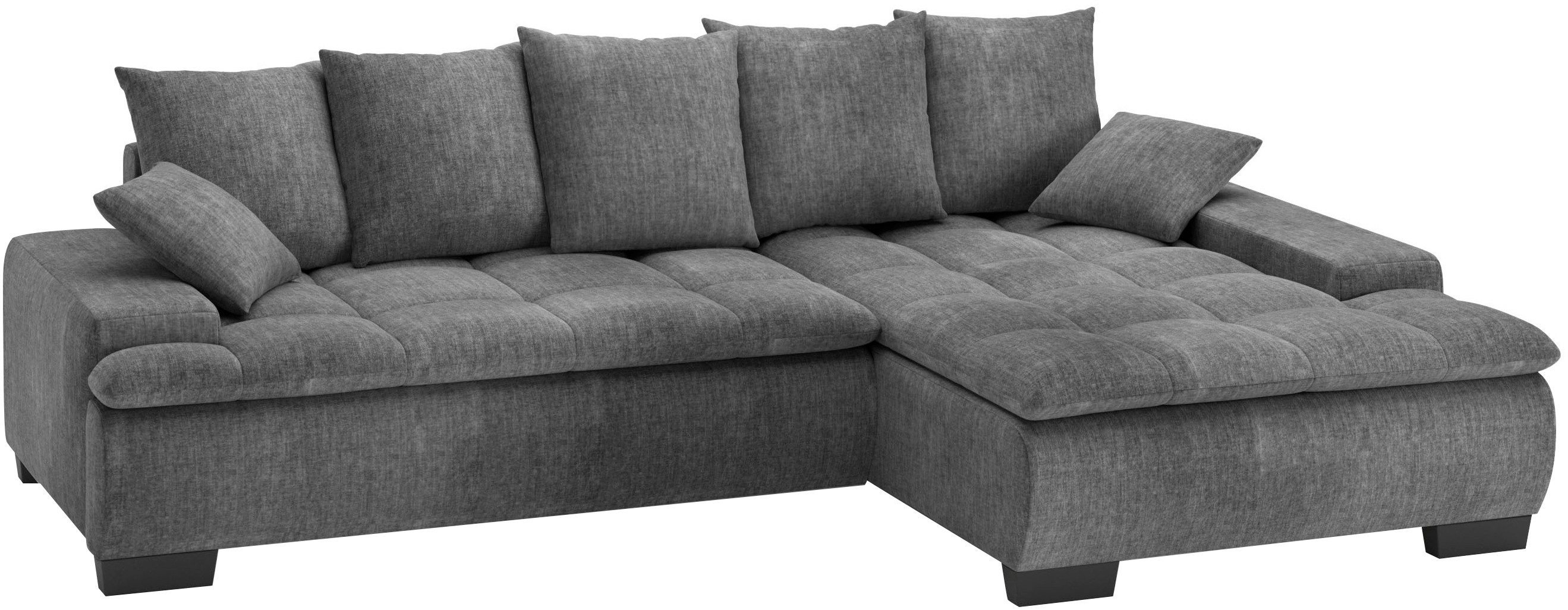 Mr. Couch Hoekbank Haiti II, L-vorm Optioneel met koudschuim, bed, bedlade grijs, hoekbanken, Breedte ligoppervlak: 225 cm, Lengte ligoppervlak: 135