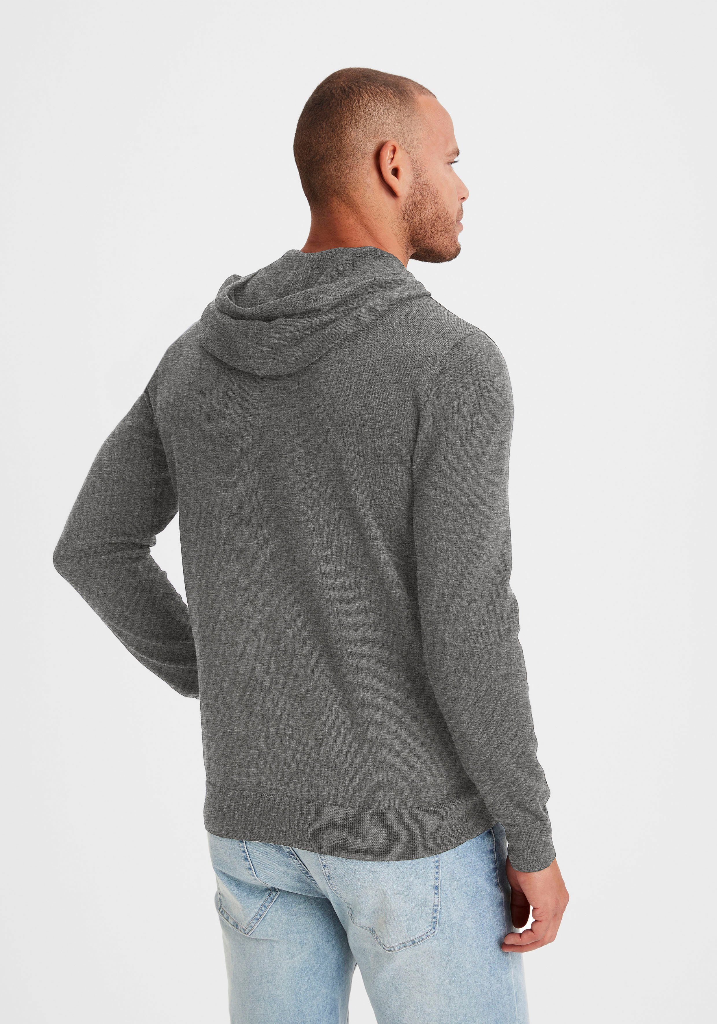 H.I.S Gebreide trui Met capuchon, regular fit Pullover met ronde hals, fijn breiwerk, katoenmix