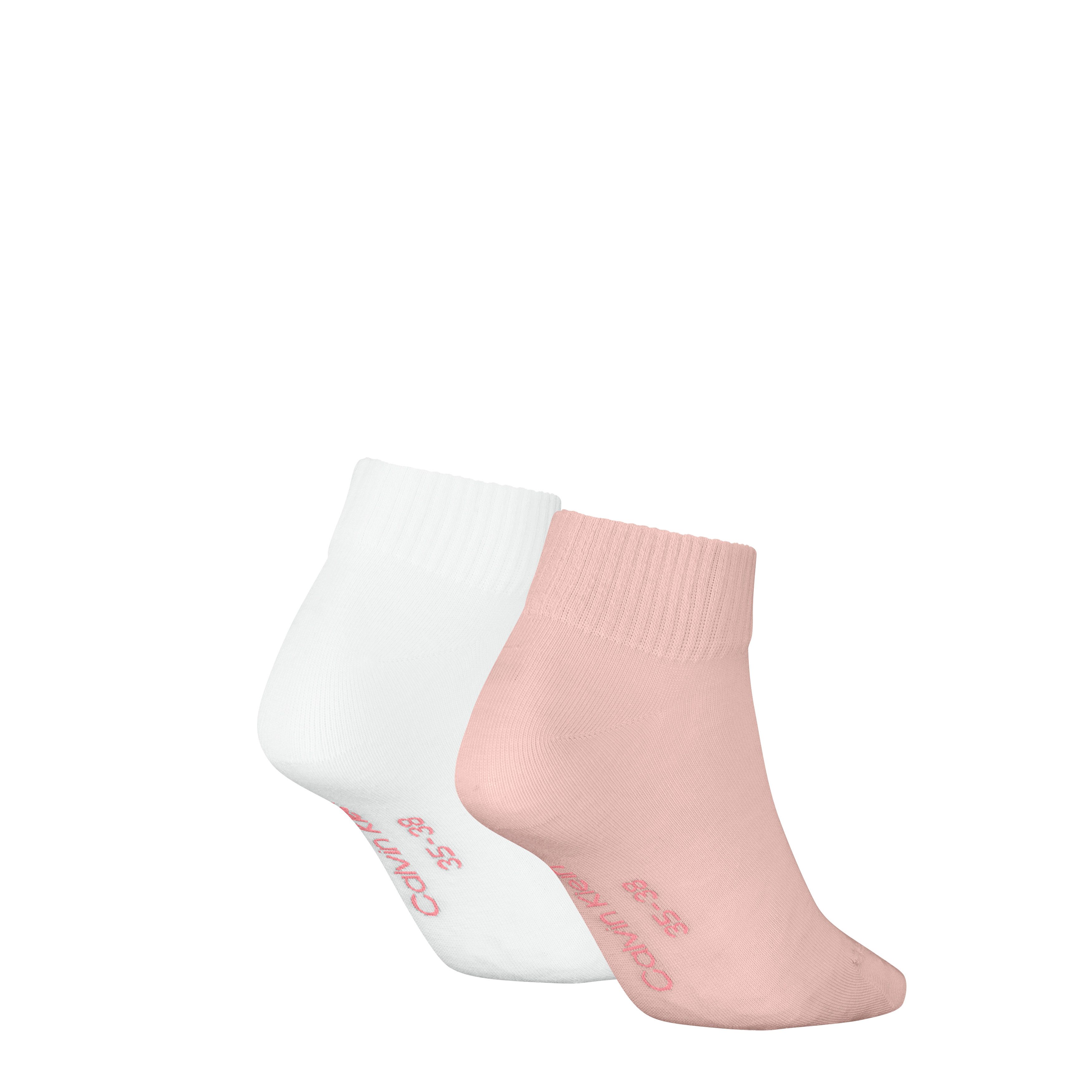 Calvin Klein Jeans Korte sokken CKJ WOMEN QUARTER 2P MONOGRAM (2 paar, 2 paar)