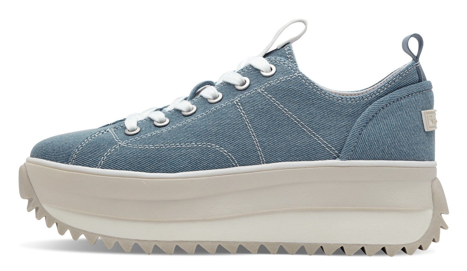 Tamaris Plateausneakers MILENA vrijetijdsschoen, lage schoen, veterschoen met touch-it-uitrusting