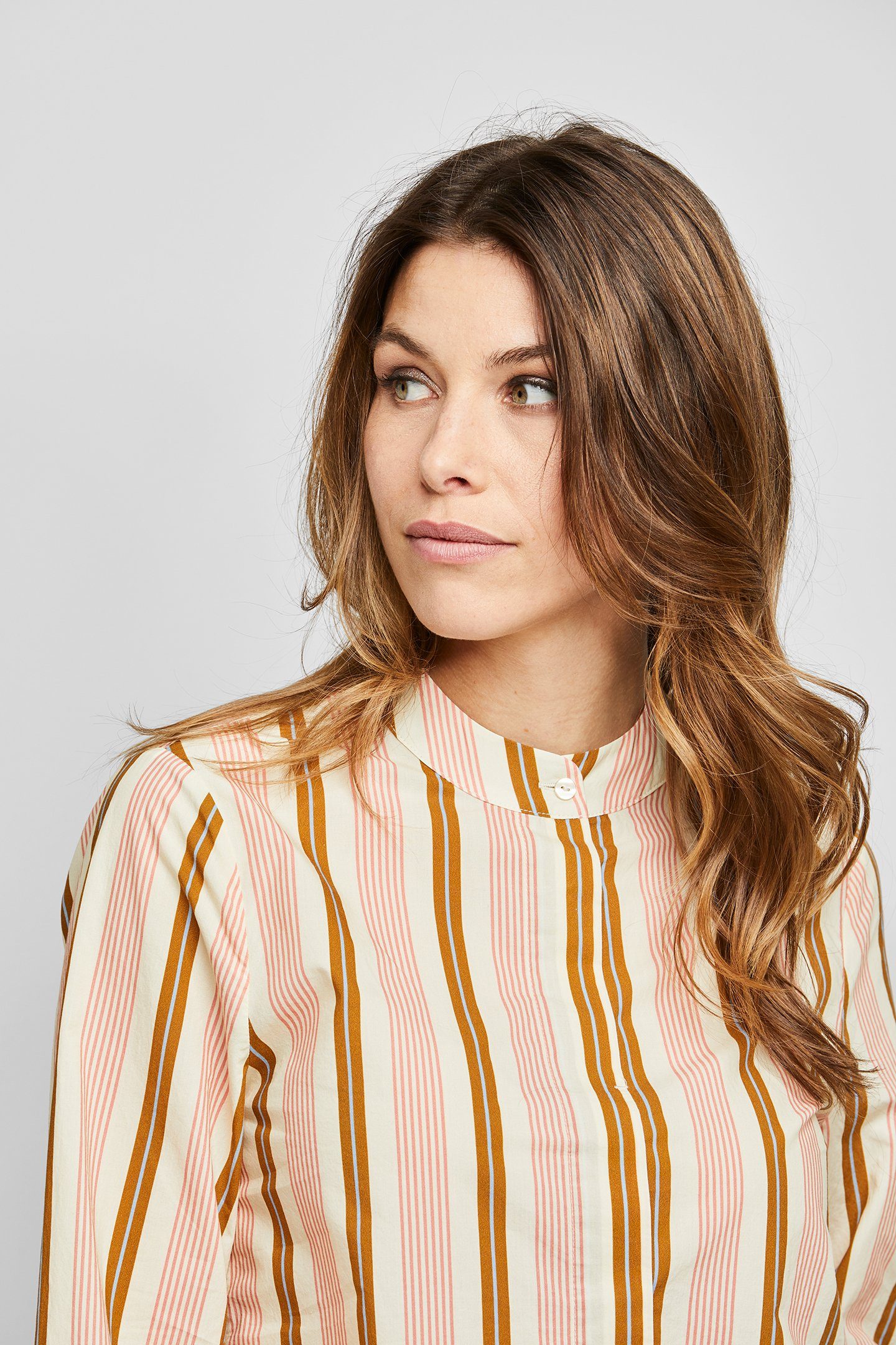 Bugatti Blouse met lange mouwen in elegant streepdesign
