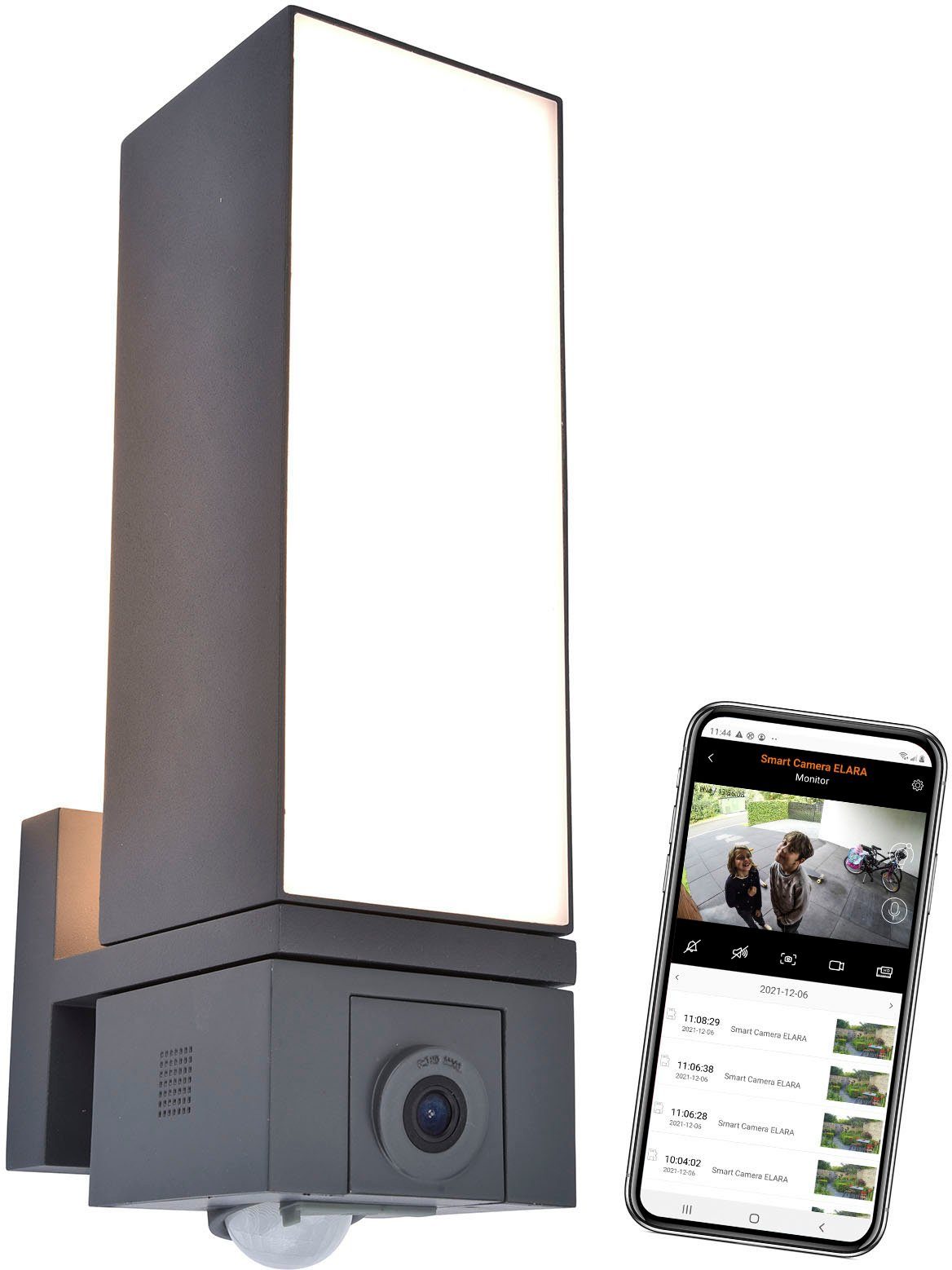 LUTEC Slimme ledlamp Cuba Smart-Home camera lamp (1 stuk)