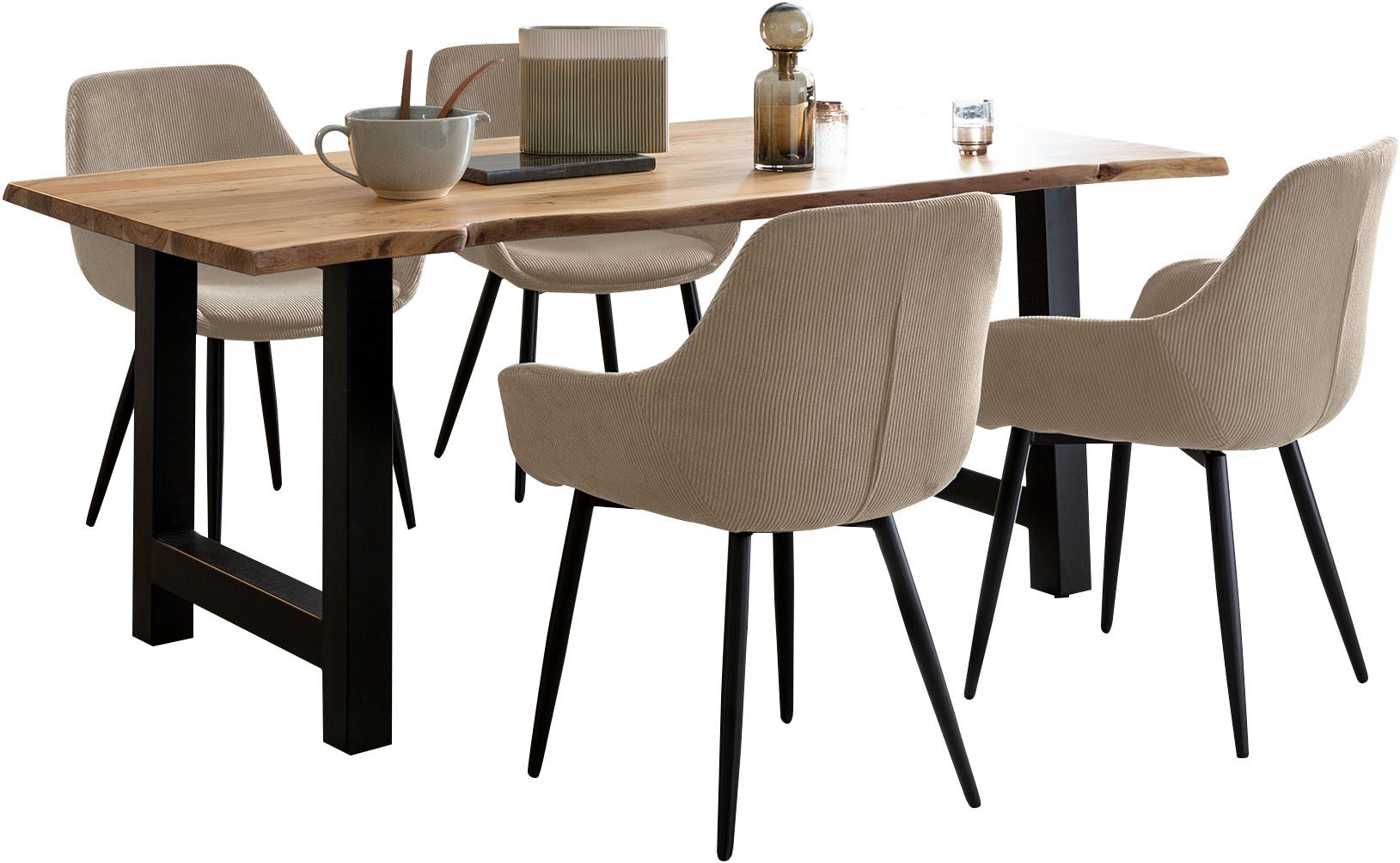 SalesFever Eethoek Elegante Eetgroep voor stijlvol dineren (set, 5-delig)