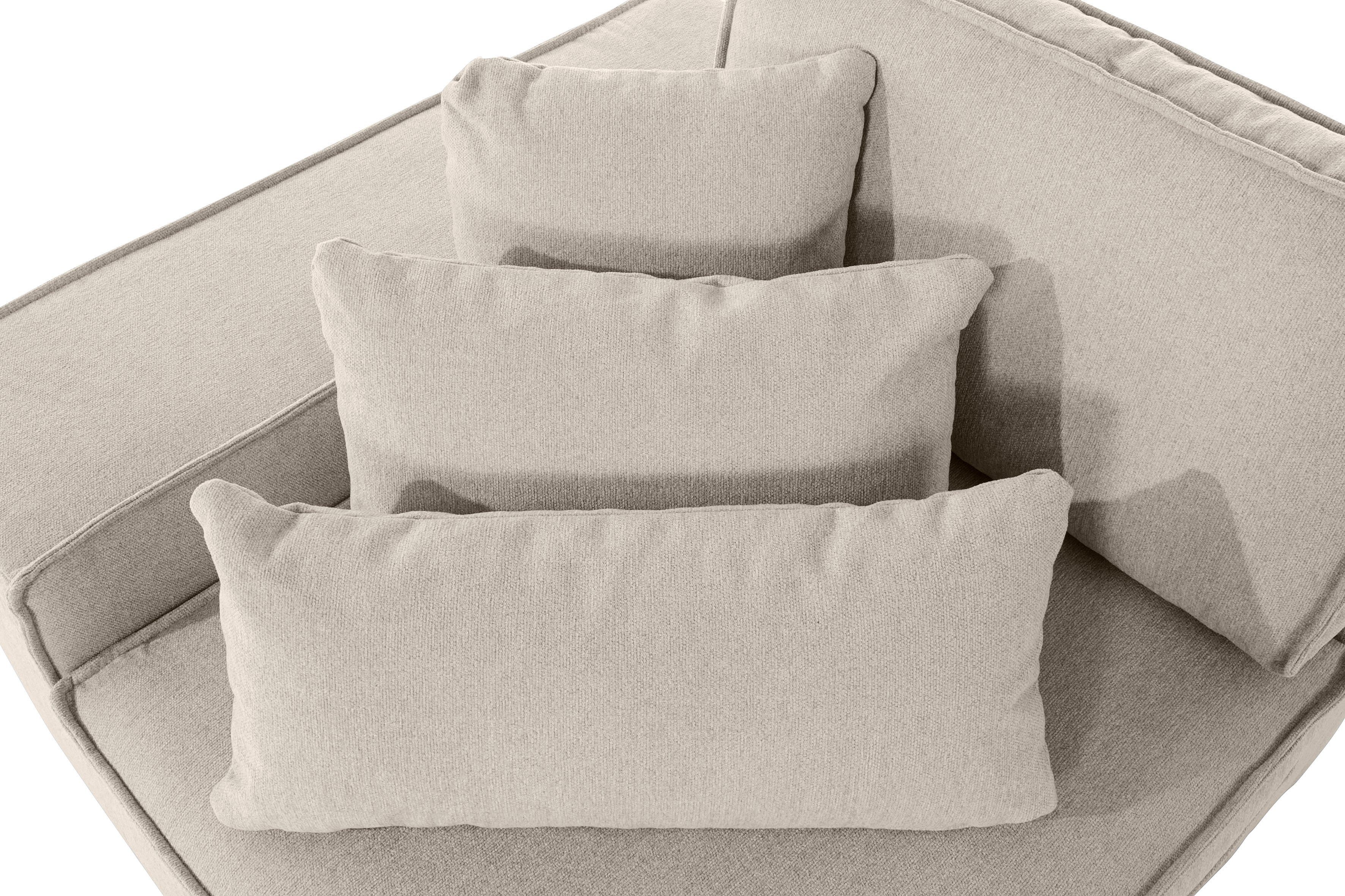 RAUM.ID Ottomane Florid afzonderlijk plaatsbaar of als deel van een modulaire bank, ook in cord