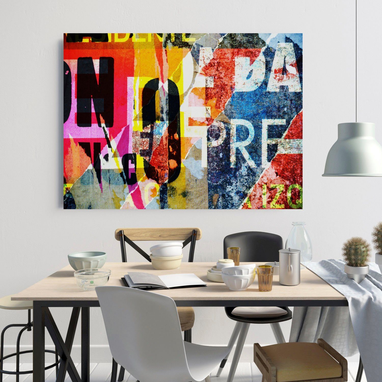 queence Artprint op acrylglas Papierstukken Fine Art-print in galeriekwaliteit