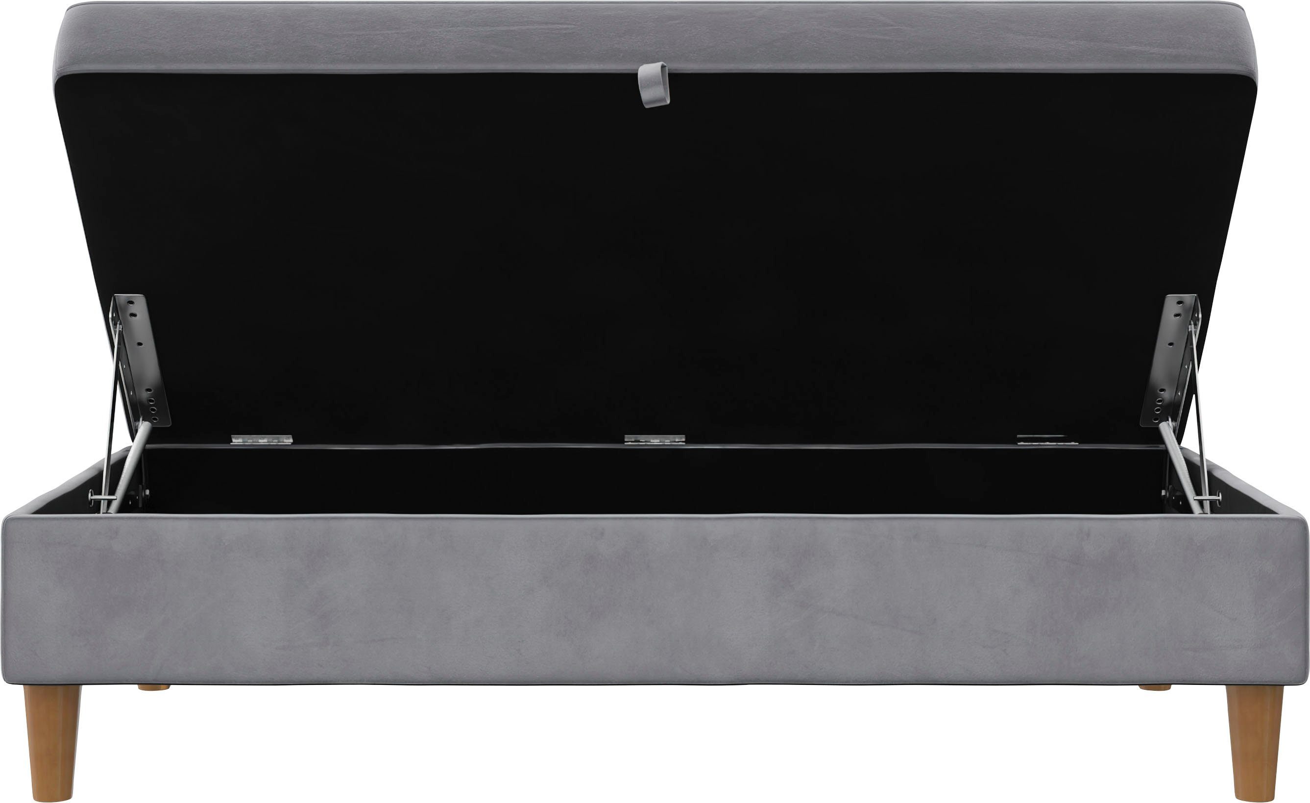 Dorel Home Hocker met bergruimte Lilly met bergruimte, vrij in ruimte plaatsbaar, zithoogte 43 cm (1 stuk)