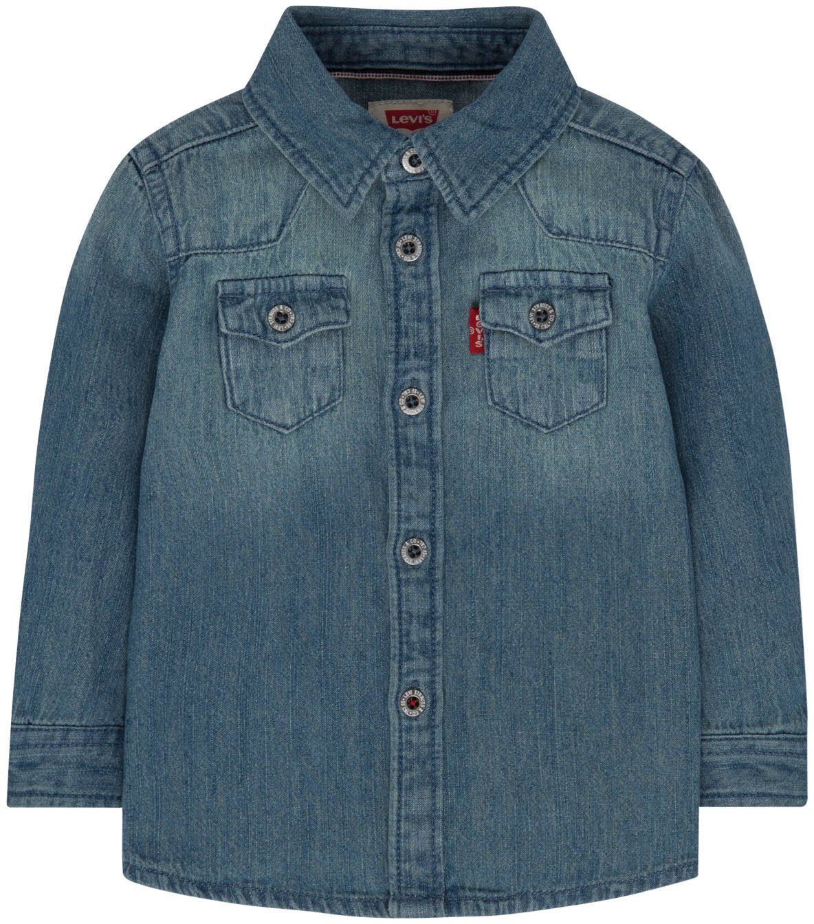 Levi's Kidswear Overhemd met lange mouwen LVB-BARSTOW WESTERN SHIRT in jeans-look voor baby jongens