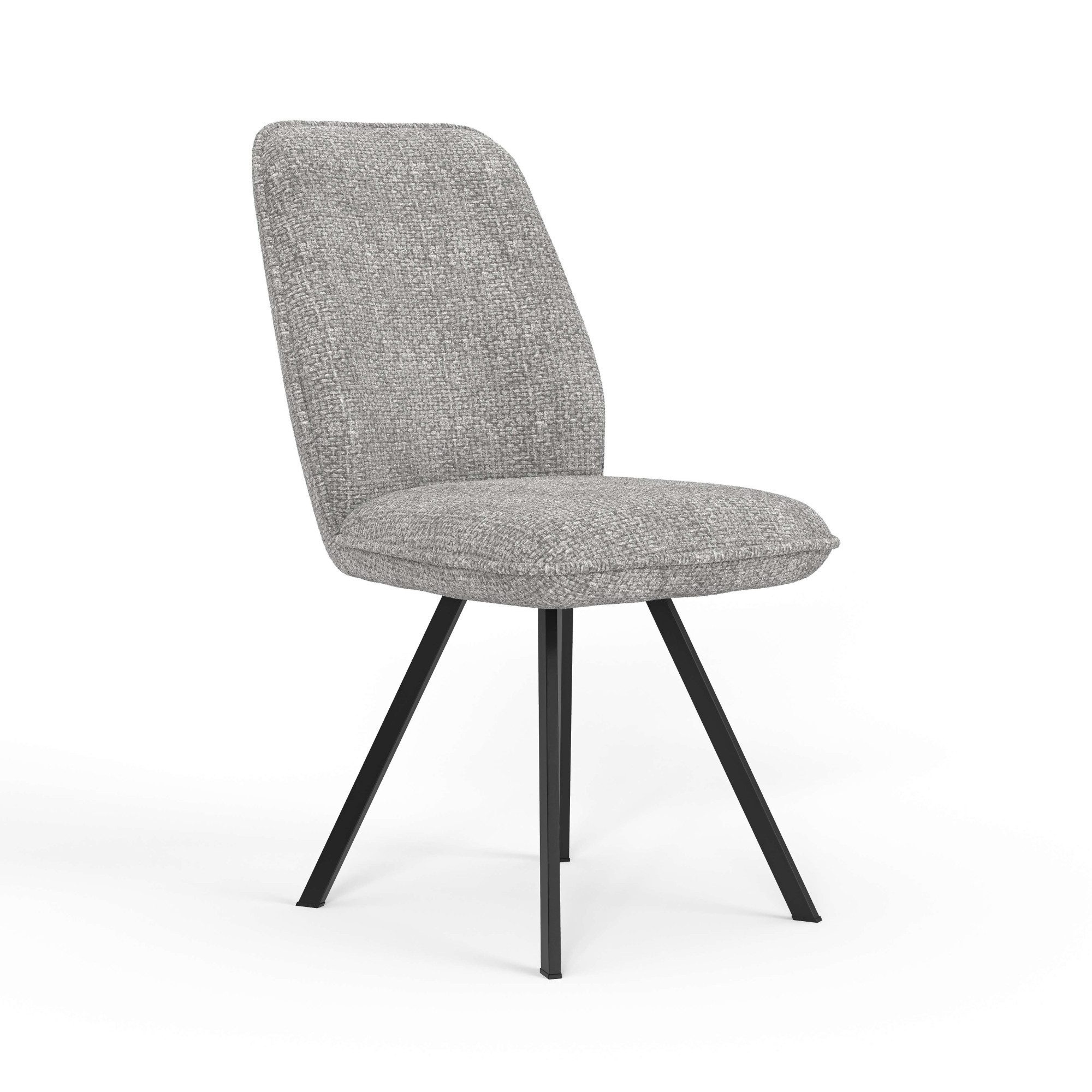 Home affaire Eetkamerstoel Mily eetstoel, woonstoel, gestoffeerde stoel, 4-pootstoel (set, 2 stuks)