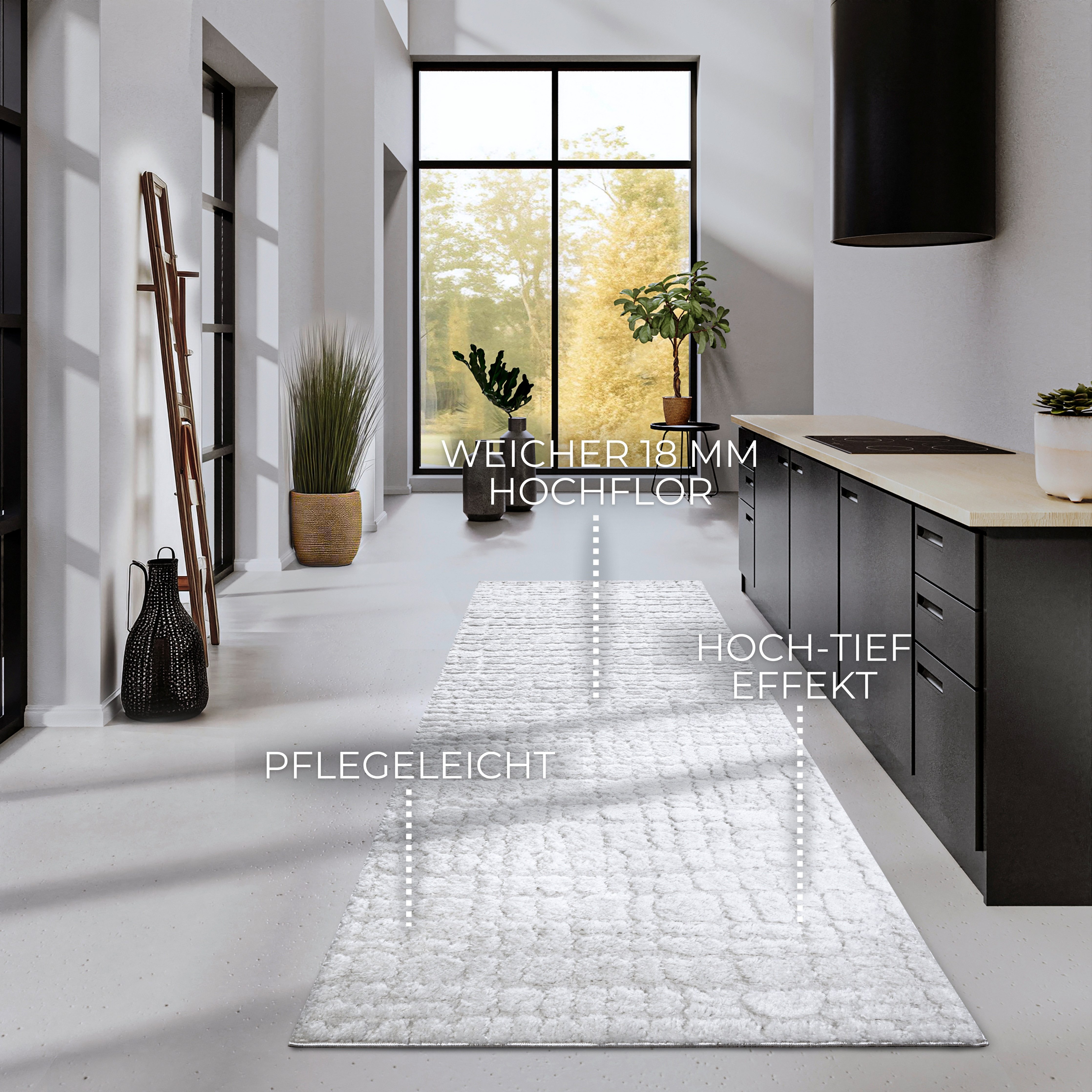 ELLE DECORATION Design-vloerkleed Artistique Hoogpolig, shaggy, loper, zacht, langpolig, modern, hoog-laag effect
