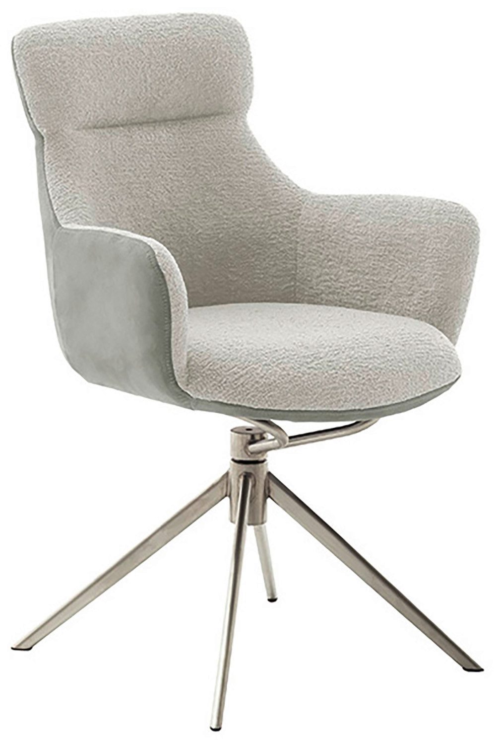 MCA furniture Eetkamerstoel (2-set), draaibaar 360°, draai- & schommelfunctie, zithoogte ca. 50 cm