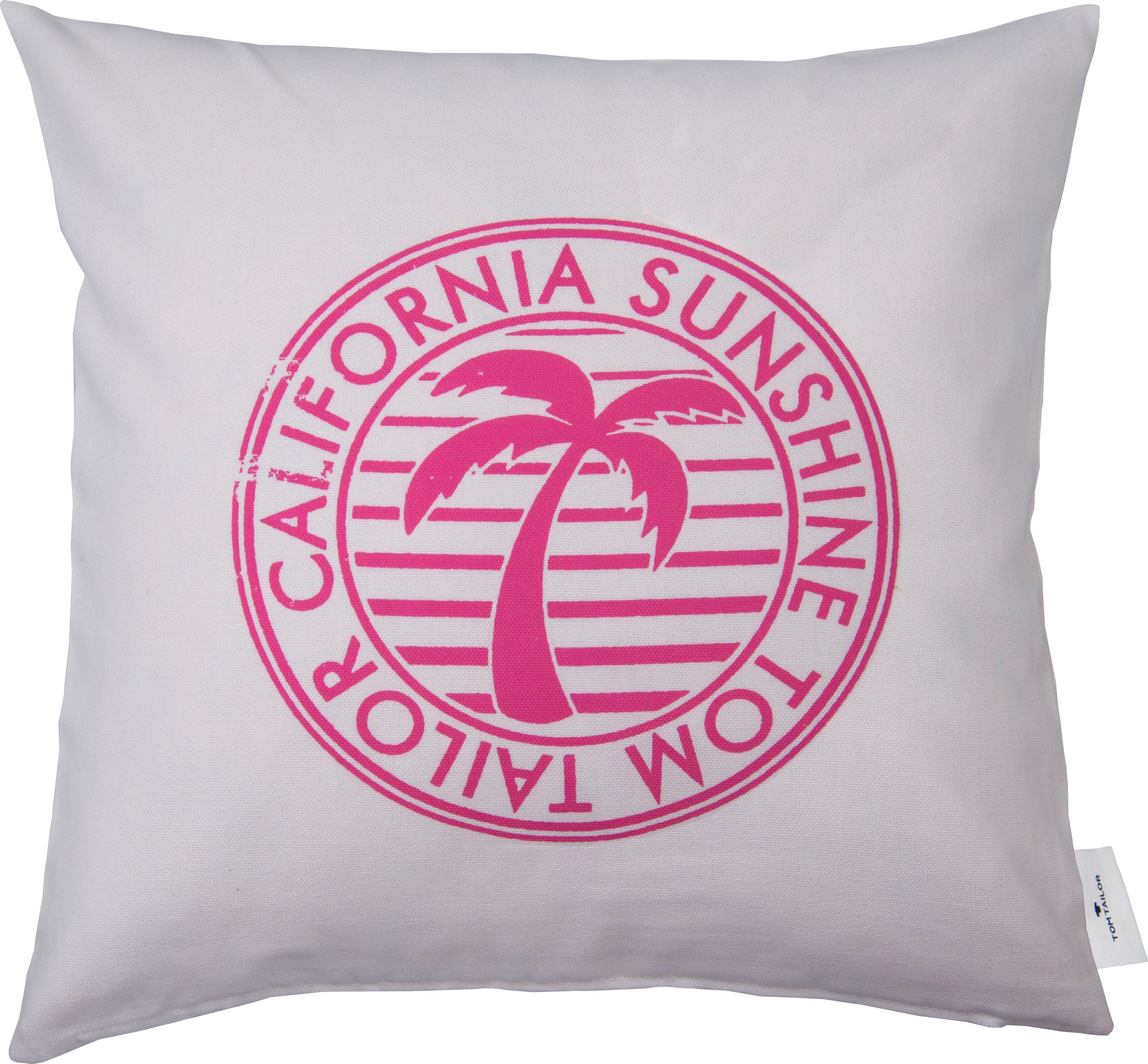 Tom Tailor Sierkussen California Sunshine met palm en belettering (1 stuk)