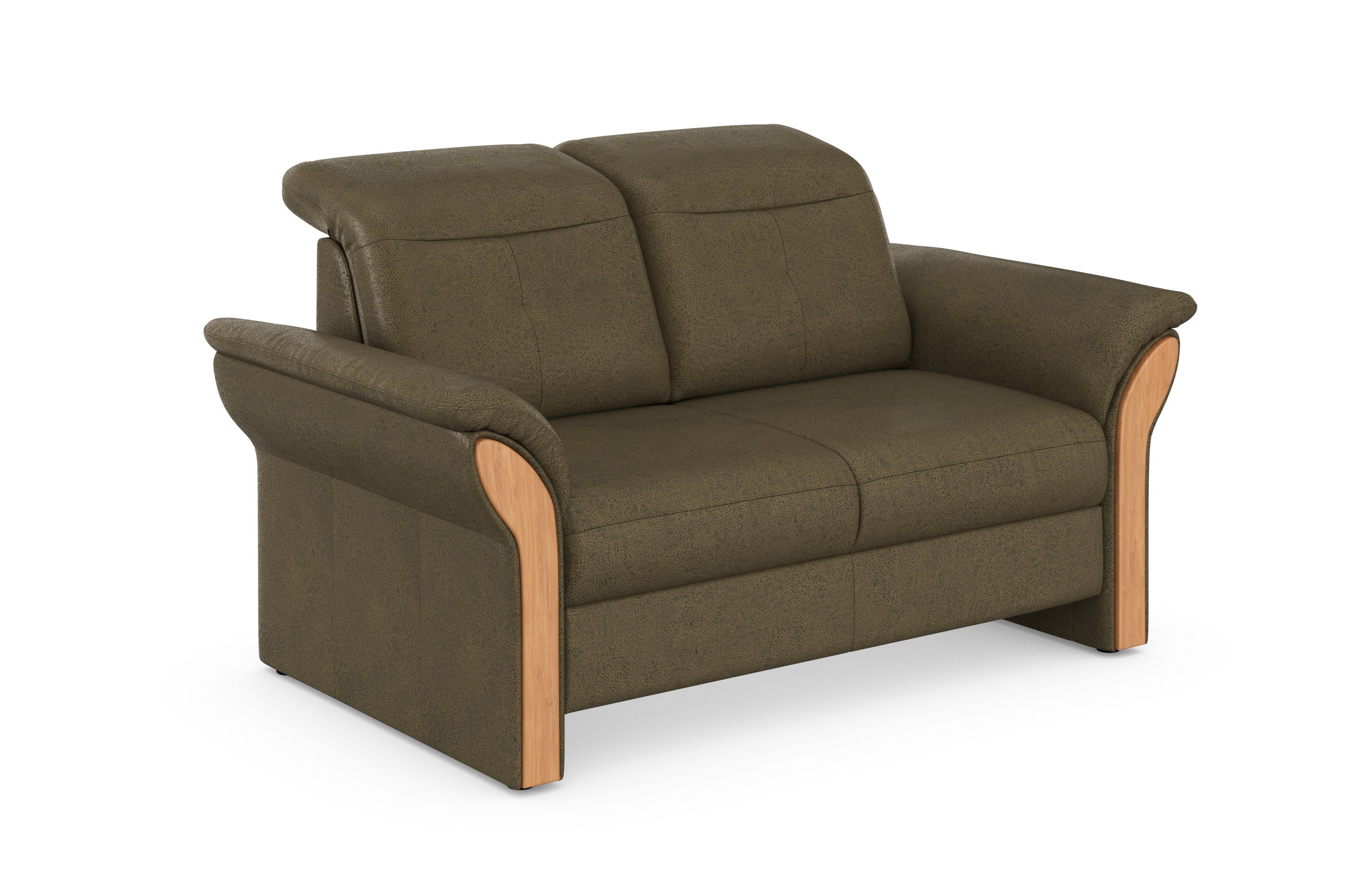 Home affaire 2-zitsbank Dangast Verstelbare hoofdsteun, houten frontlijsten, naar keuze ook in Easy clean bekleding