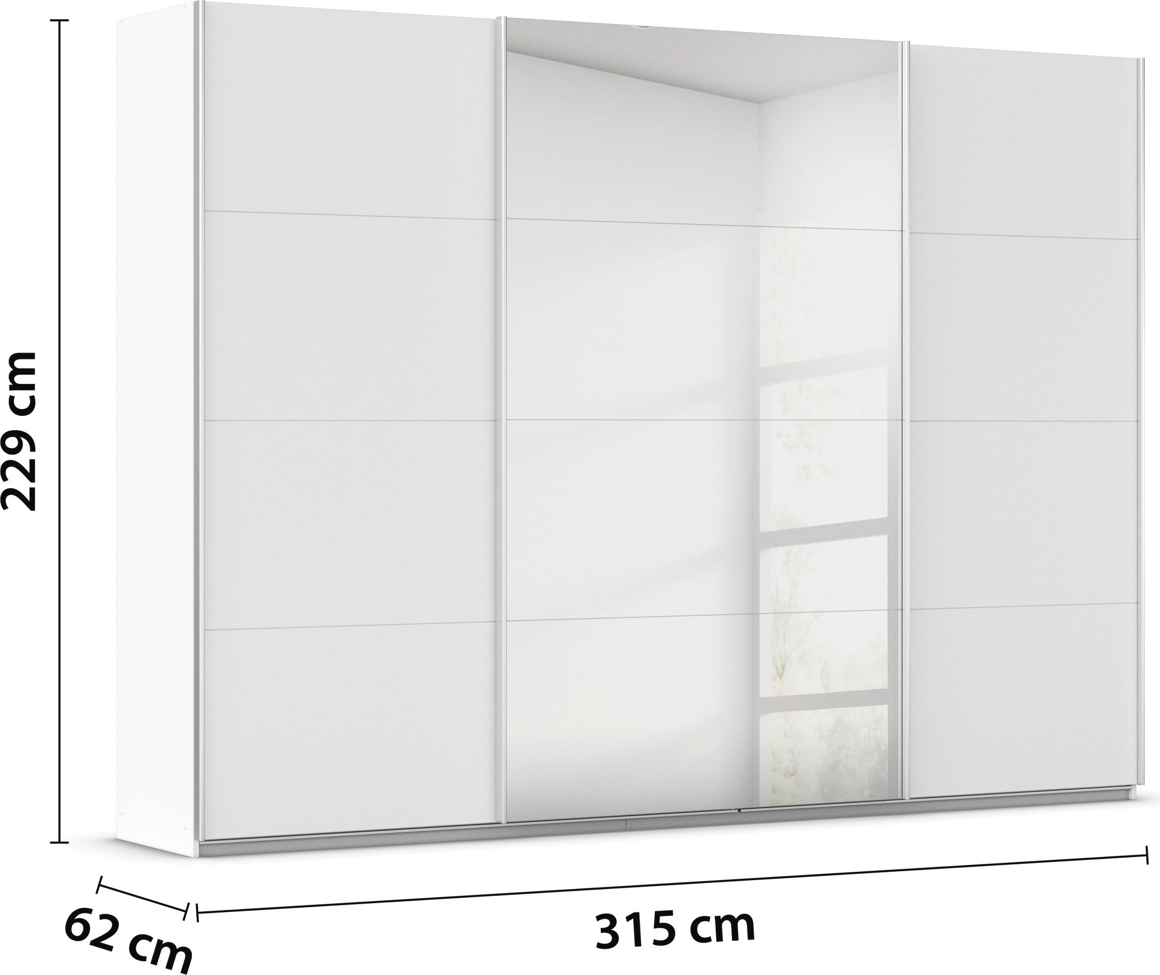 rauch Schuifdeurkast Kledingkast kast OTTO´S CHOICE garderobe AGORDO Top interieur, in 4 breedtes en 2 hoogtes MADE IN GERMANY