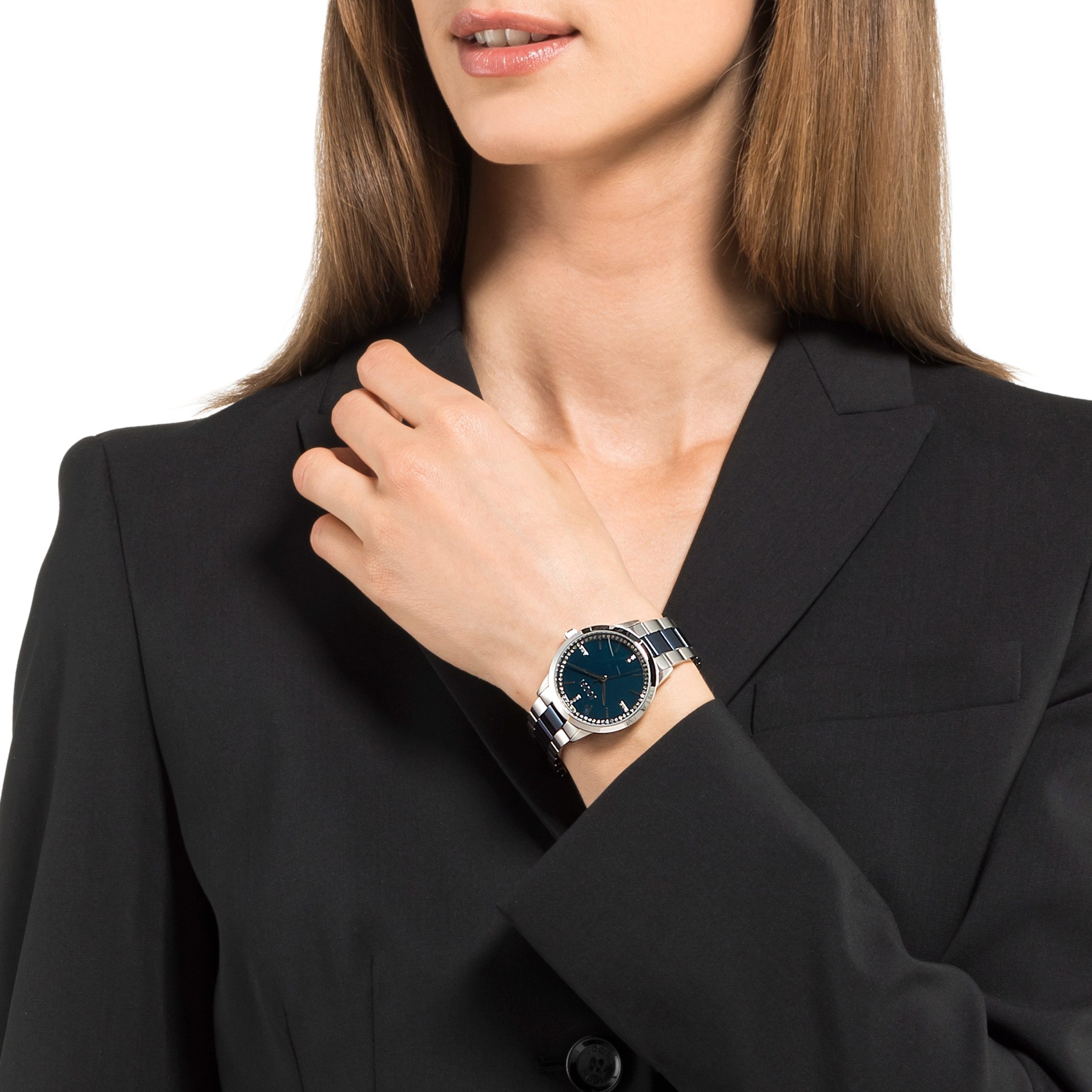 Joop! Kwartshorloge Horloge, dameshorloge, analoog, stalen armband