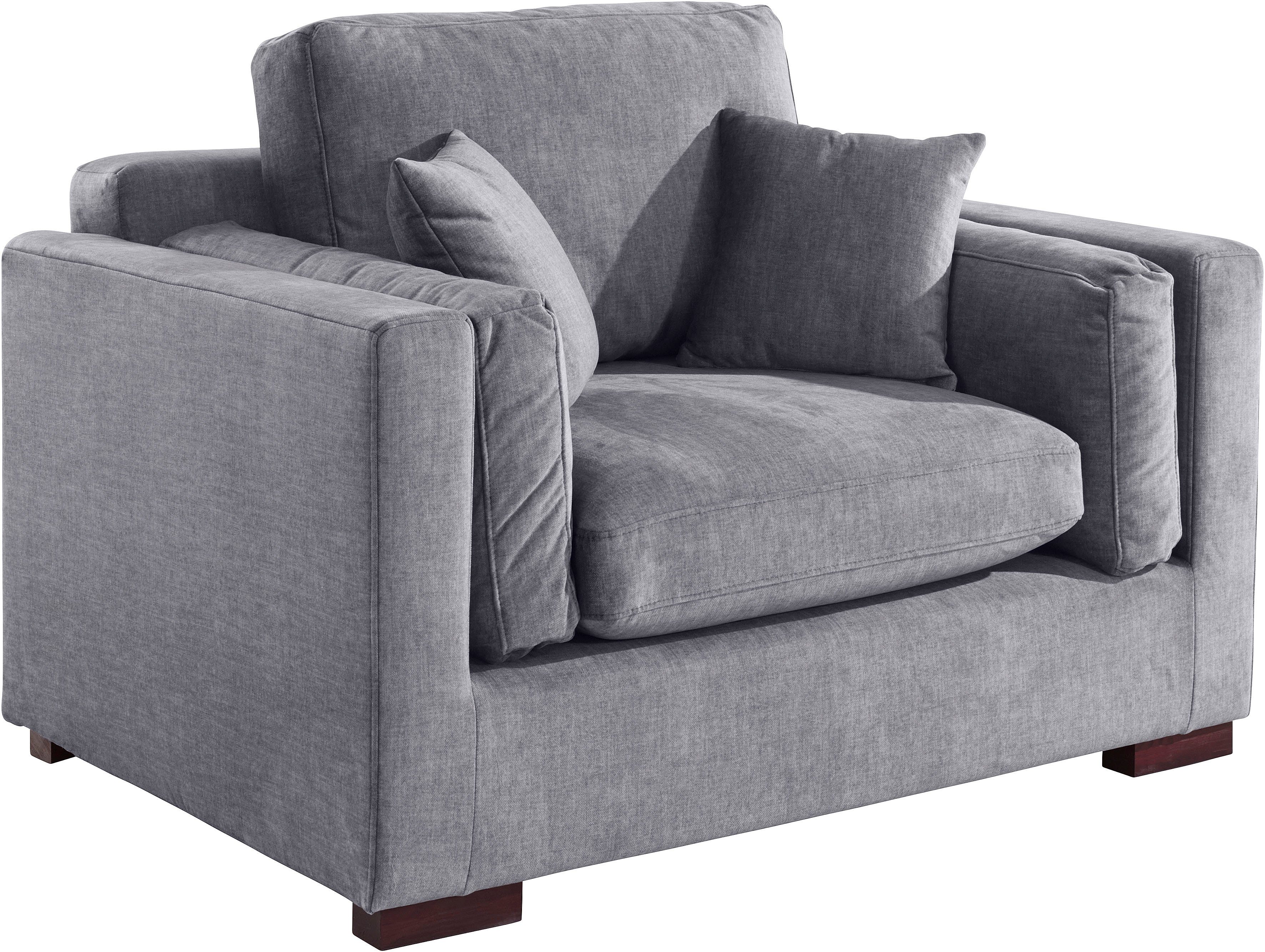 Home affaire Loveseat Fresh Pond fauteuil zacht zitcomfort, incl. sierkussen, bxdxh: 140x96x95 cm