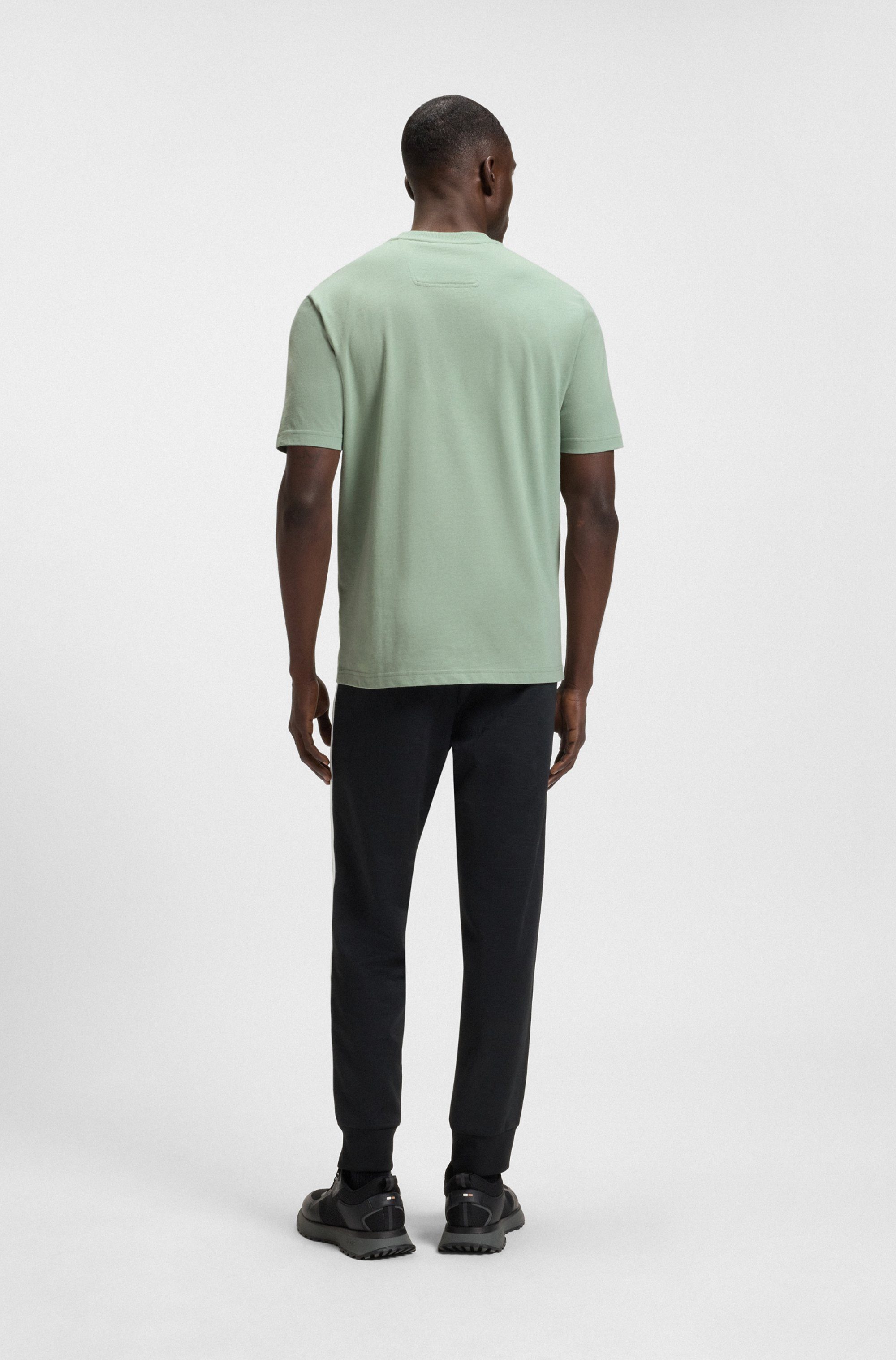 BOSS GREEN T-shirt Tee Logo Rib met grote print