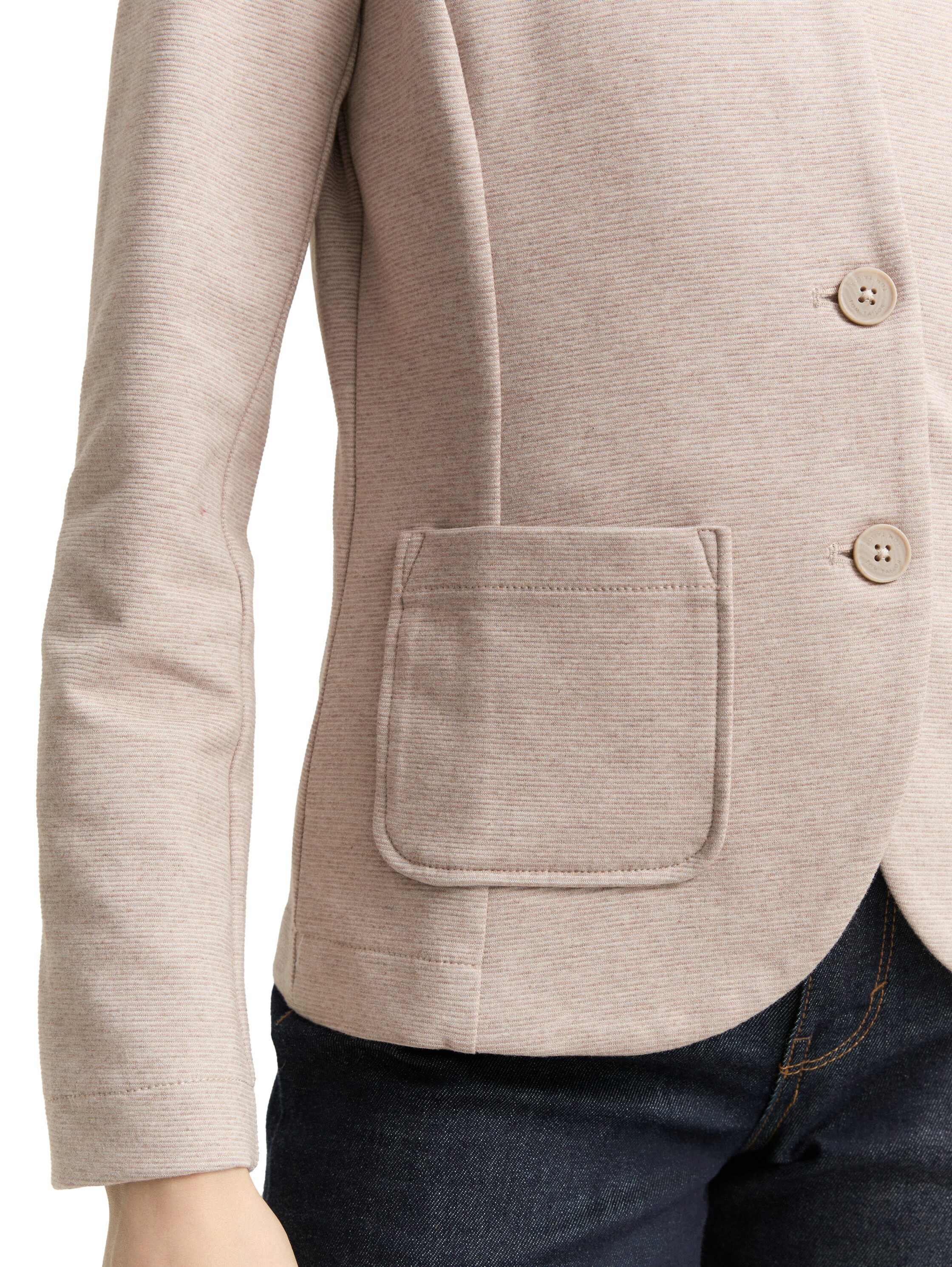 Tom Tailor Sweatblazer Ottoman met opgestikte zakken en structuur