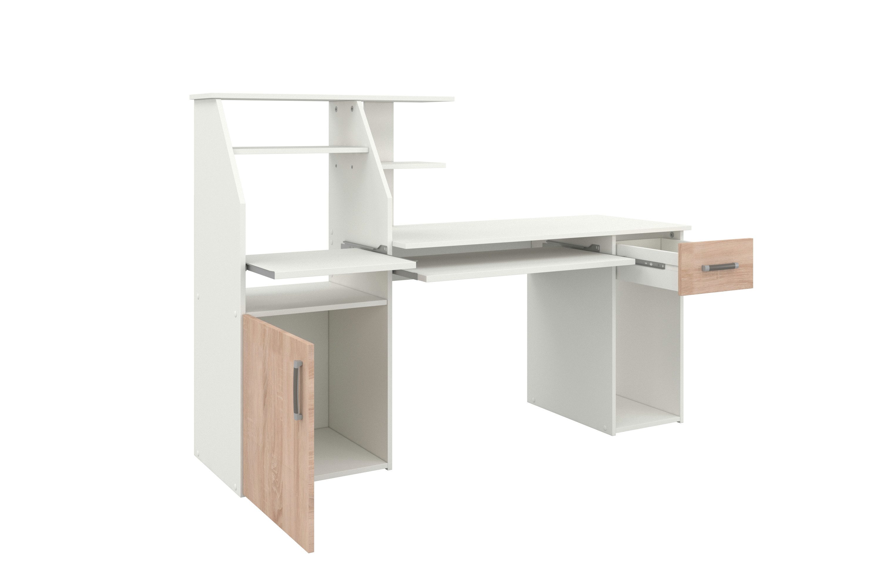 VOGL Möbelfabrik Bureau Don met uittrekplank voor het toetsenbord, made in germany