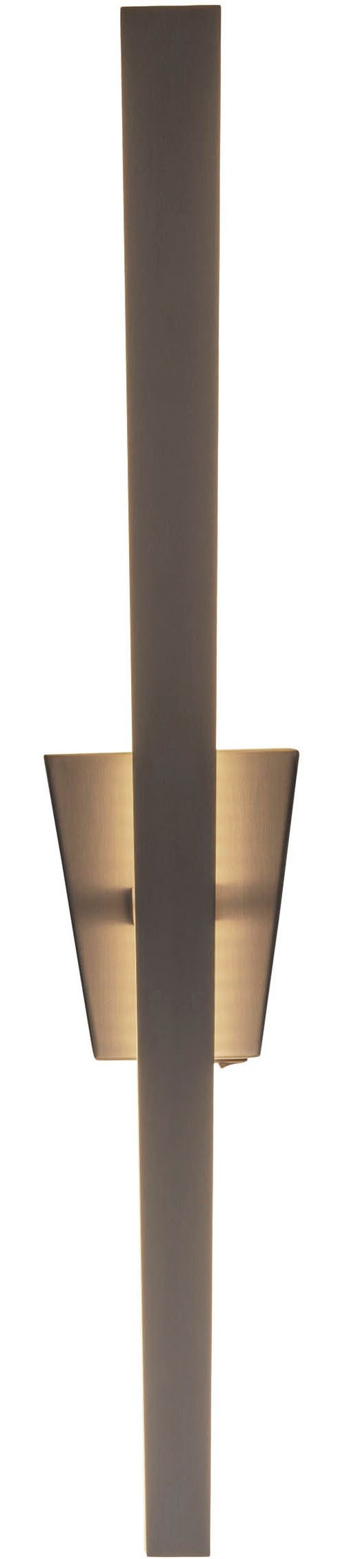 näve Led-wandlamp Trevor nikkel-mat, trapeziumvormig baldakijn, incl. kantelschakelaar, hoogte 62 cm (1 stuk)
