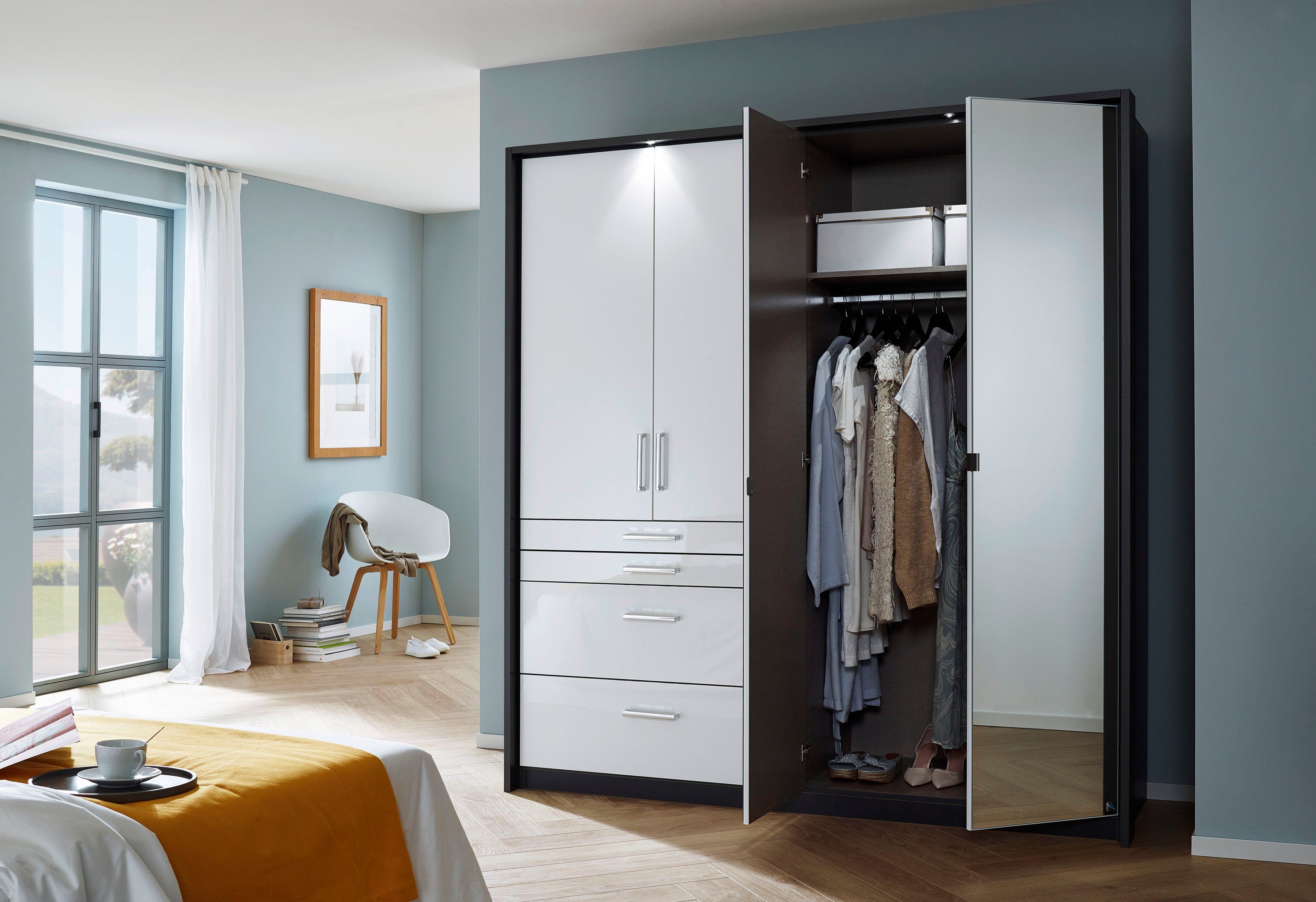 rauch Draaideurkast Kledingkast kast garderobe garderobekast topseller HOMBURG inclusief passe-partout, bovenste lade met indeling made in germany