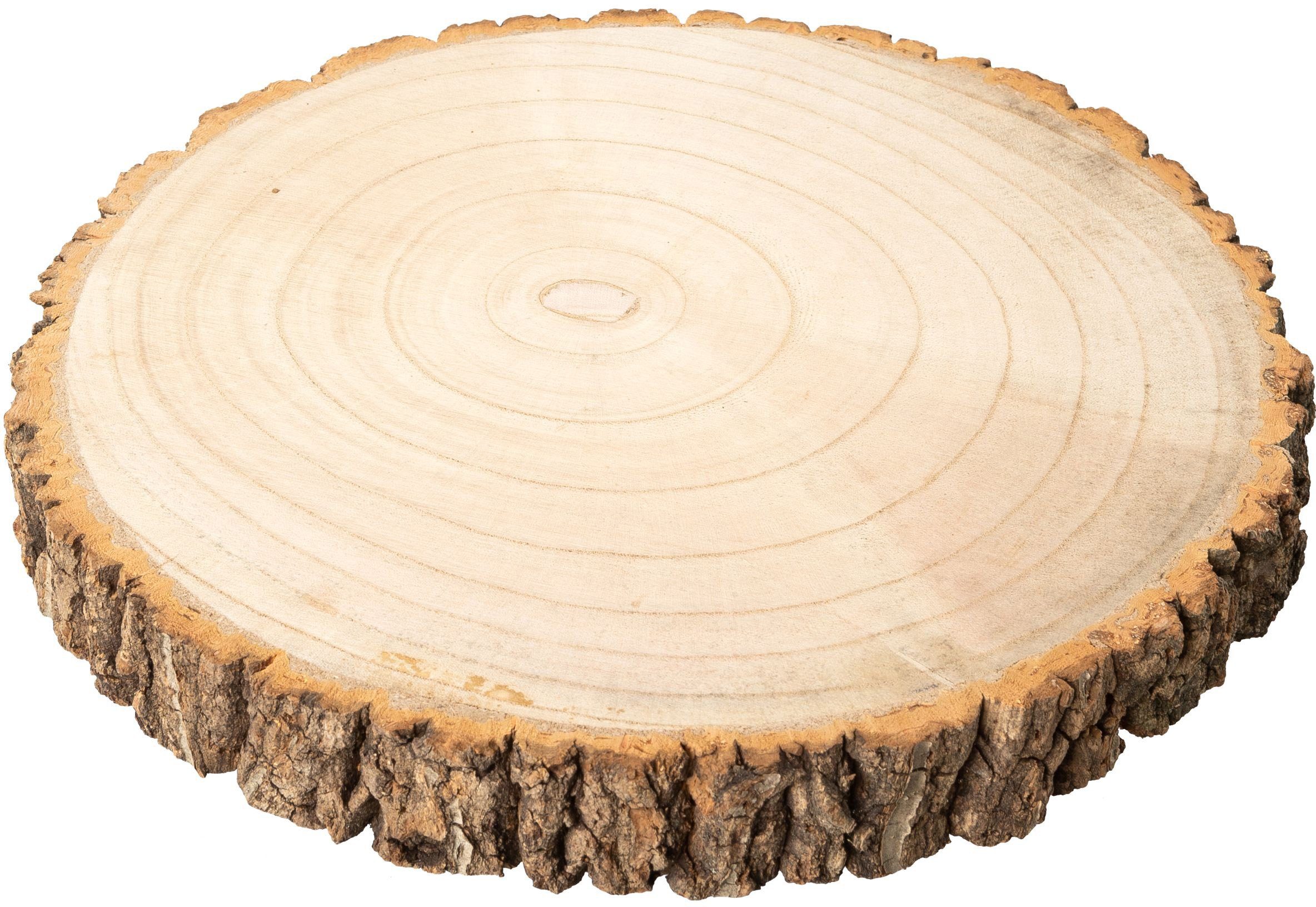 Creativ deco Sierbord Kerst versiering Natuurlijke houten schijf - elk artikel heeft een unieke nerf (2 stuks)