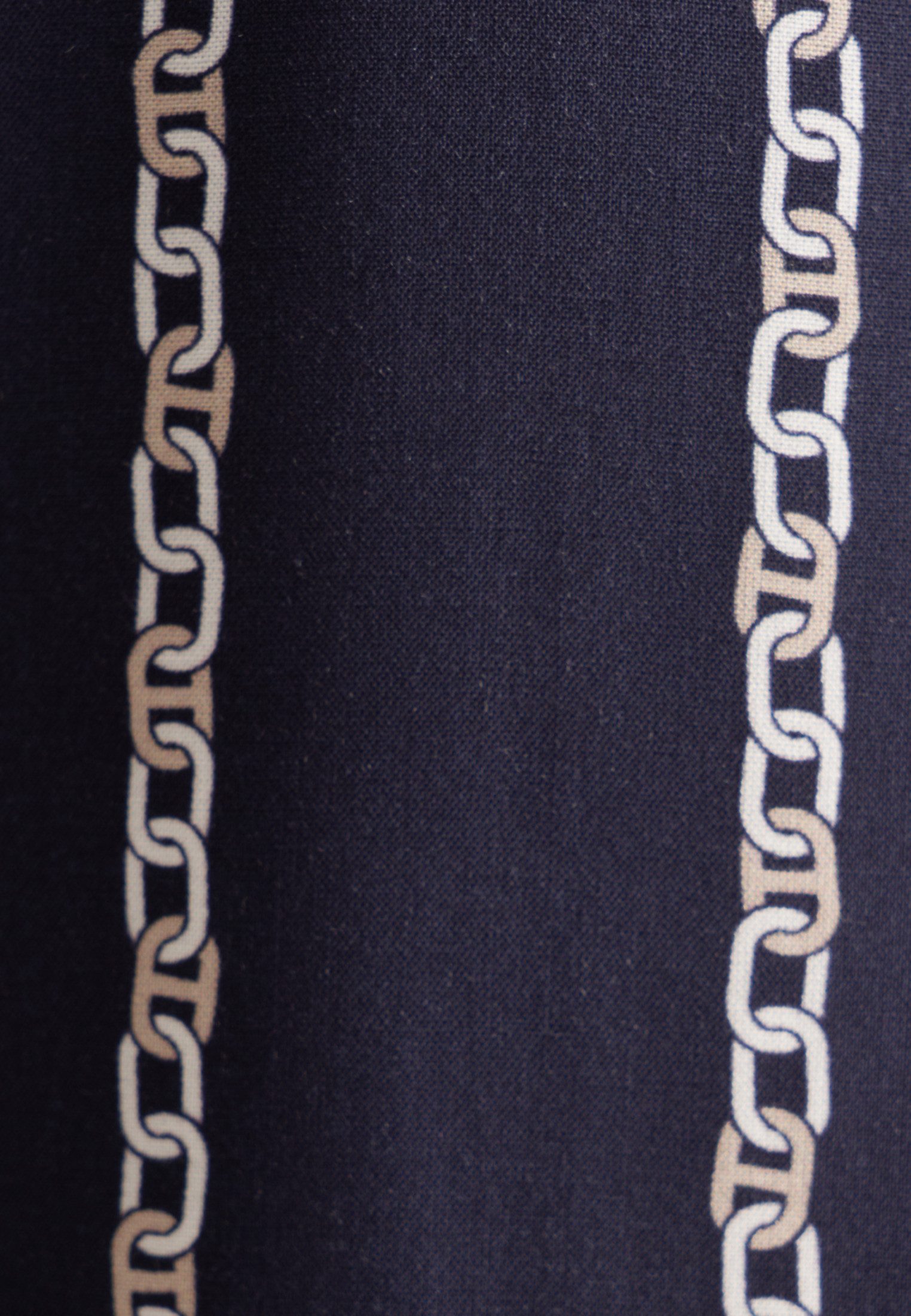 seidensticker Overhemdblouse Zwarte roos Lange mouwen kraag kettingenprint