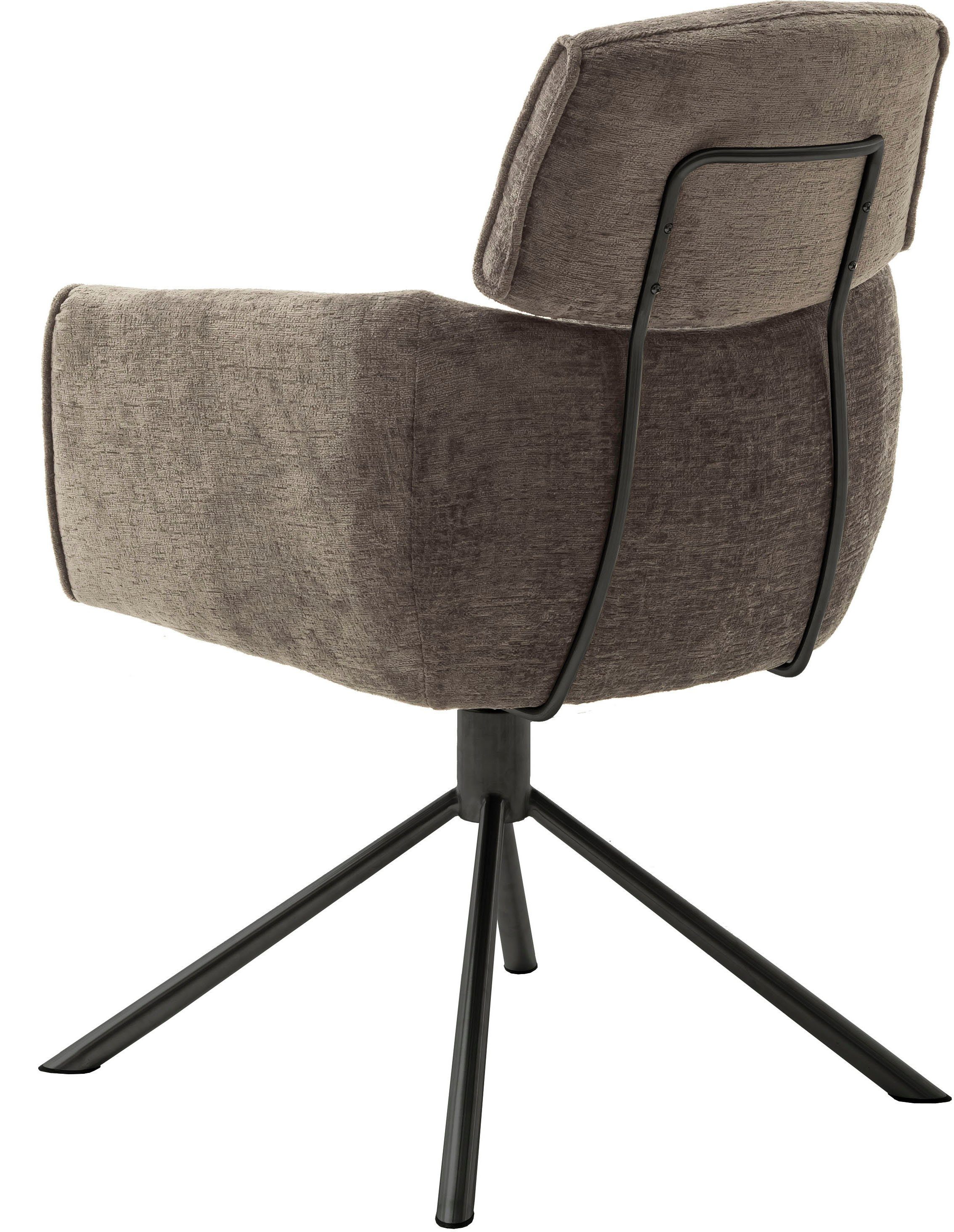 MCA furniture Eetkamerstoel Quebec (2-set), 360° draaibaar, pocketvering, zithoogte ca. 51 cm (set, 2 stuks)